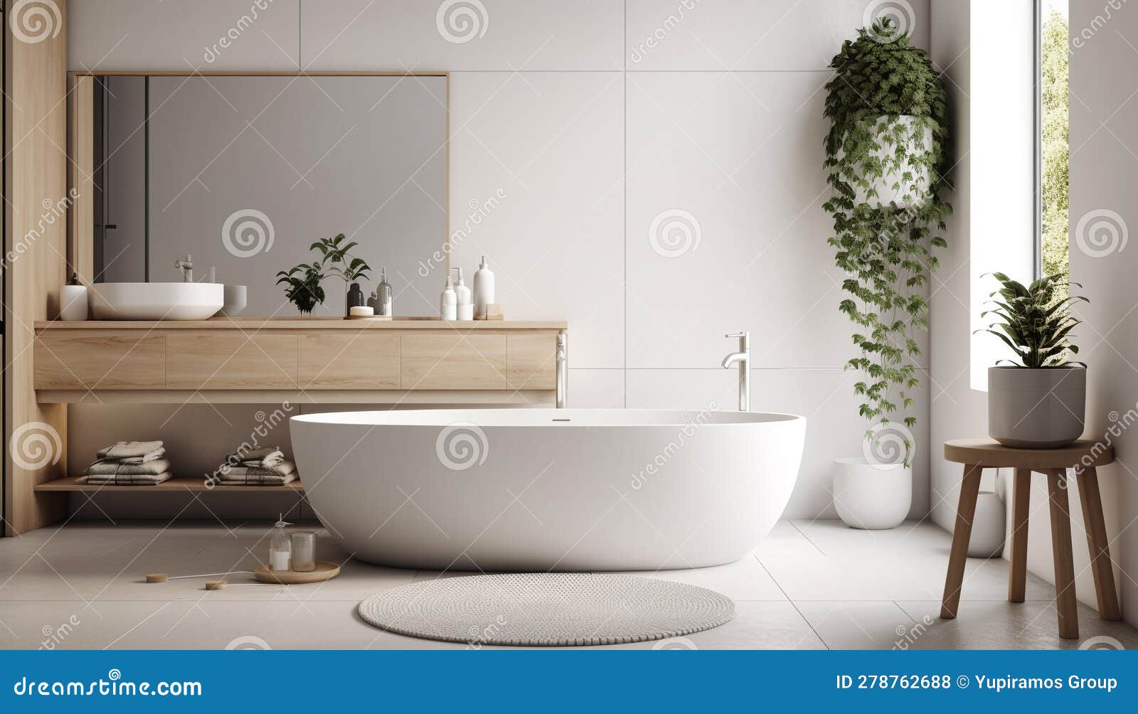 Modern Elegance in a Clean, Sparse Bathroom with Marble Flooring