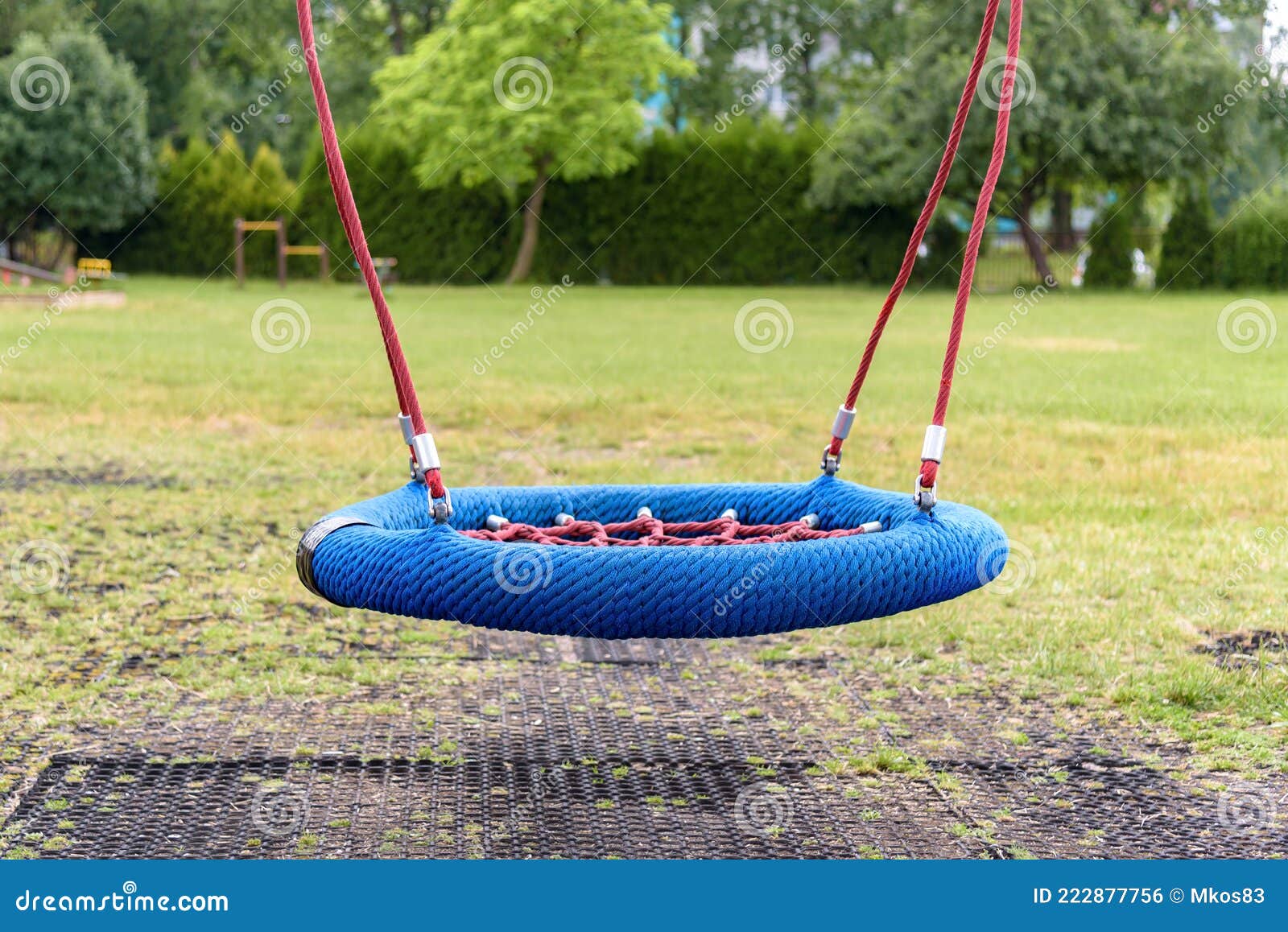 Modern Empty Swing On The Playground Stock Photo Image Of Nostalgia