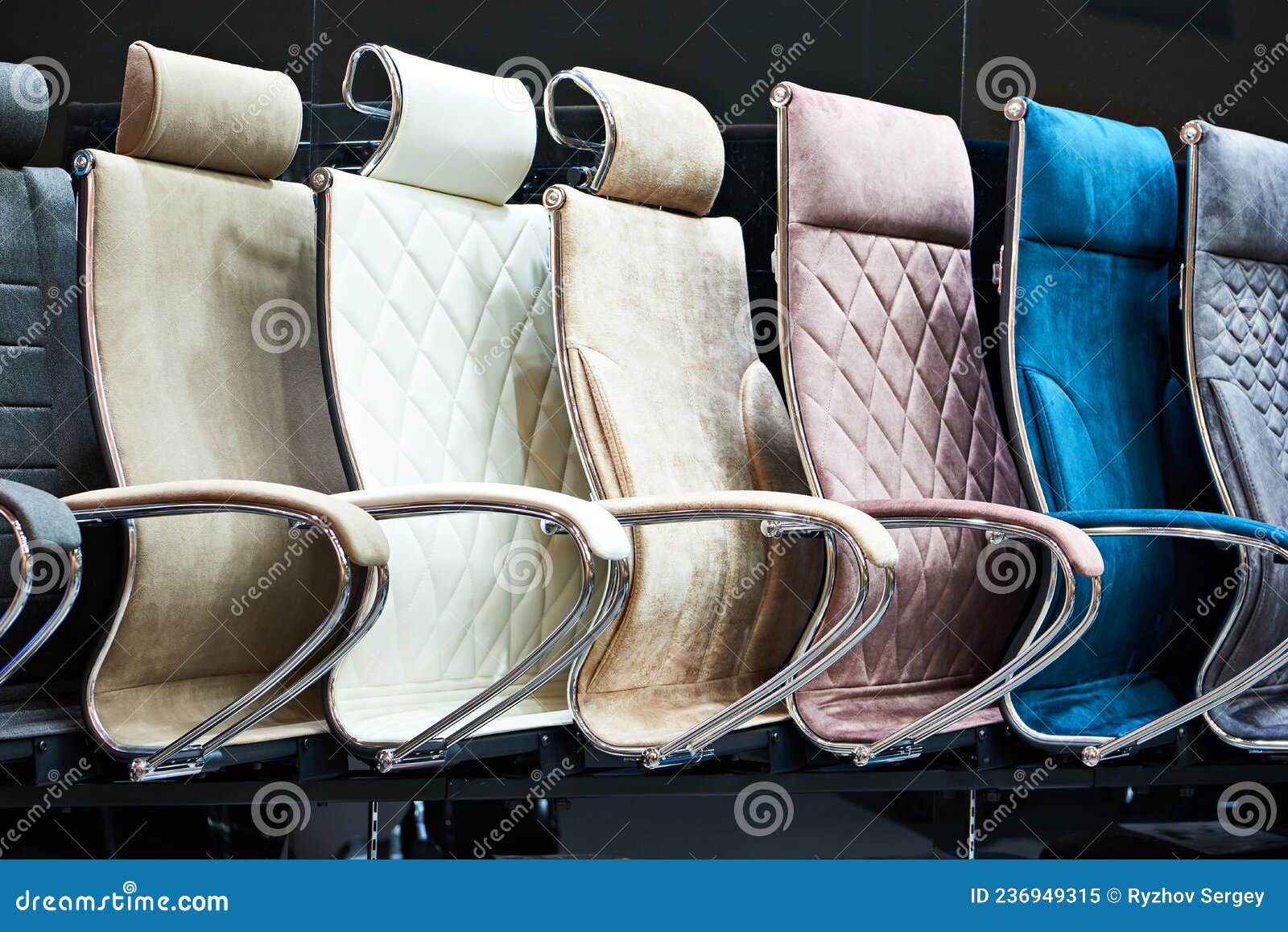 Modern Ergonomic Chairs in Store Stock Image Image of showcase, decor