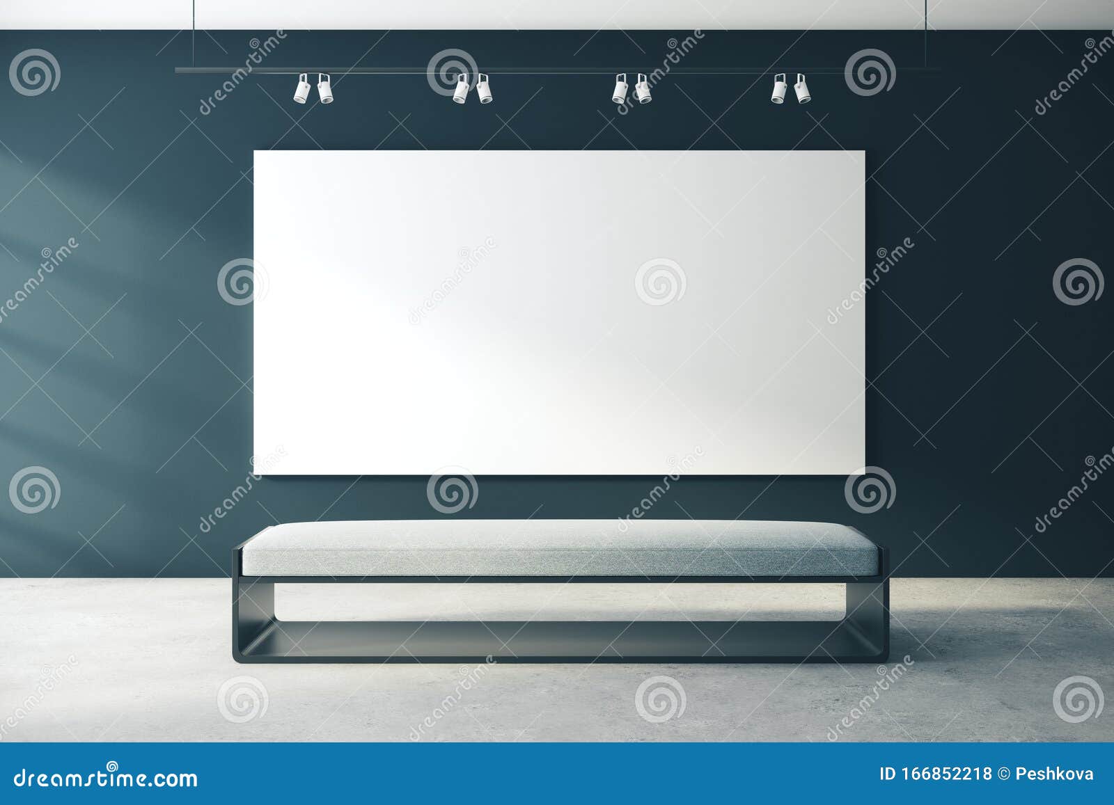 Download Modern Exhibition Hall With Blank Posters Stock Illustration - Illustration of artwork ...