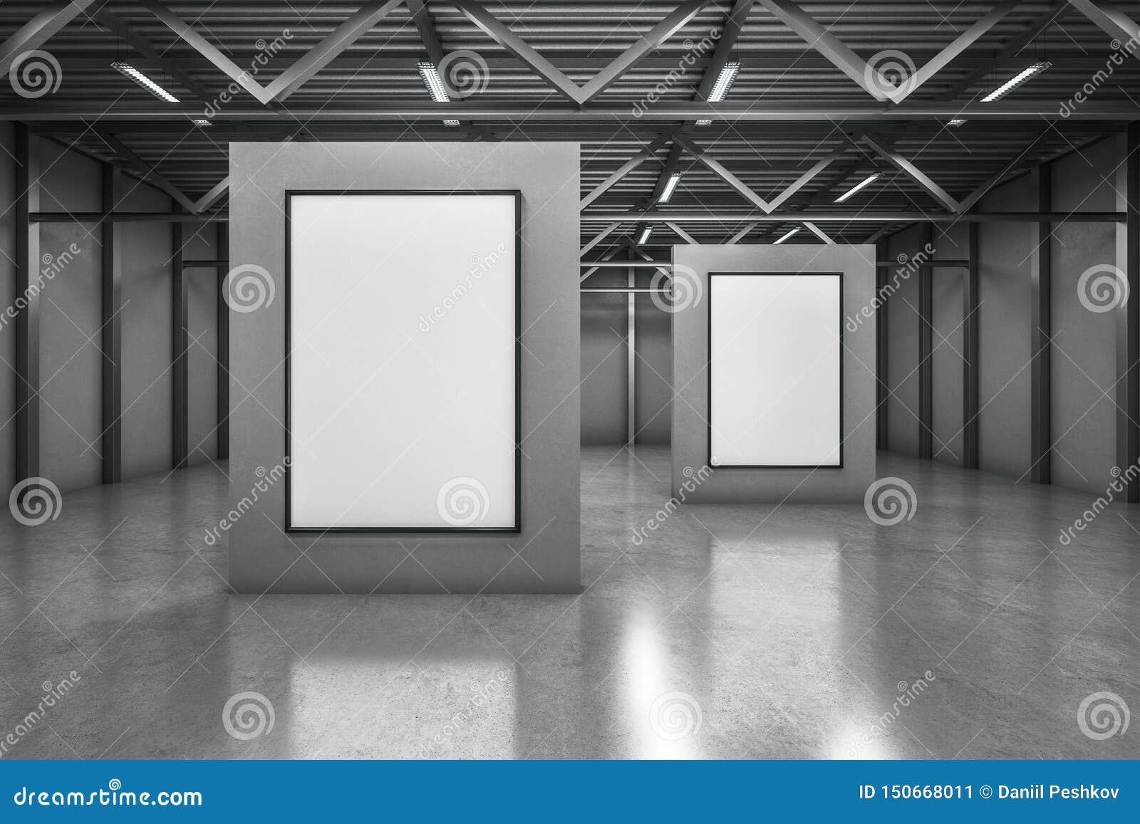 Download Modern exhibition hall stock illustration. Illustration of indoor - 150668011