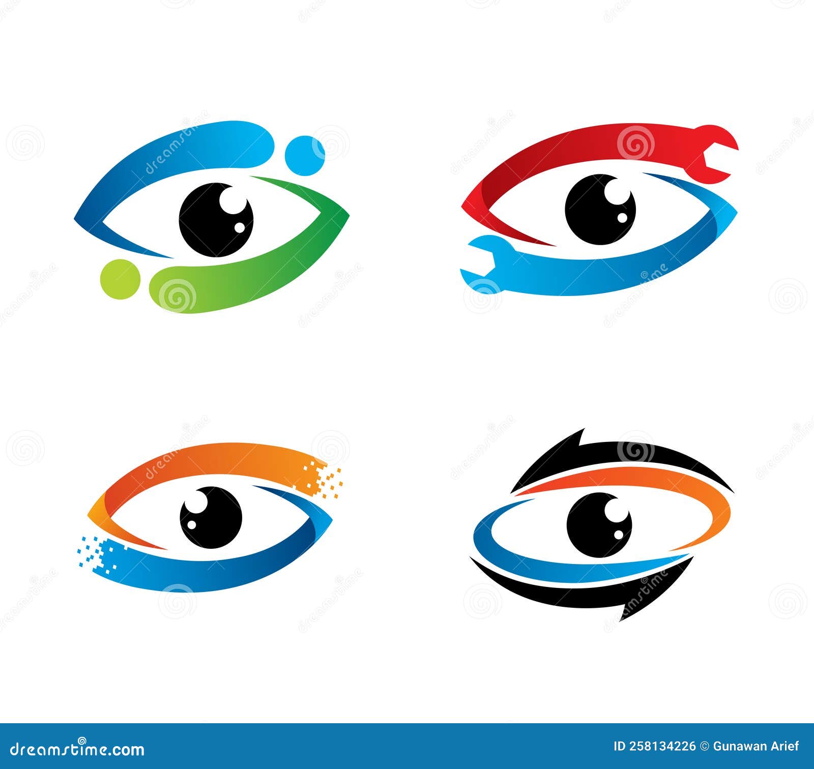 Modern Eye Logo or Icon Template Design Stock Vector Illustration of