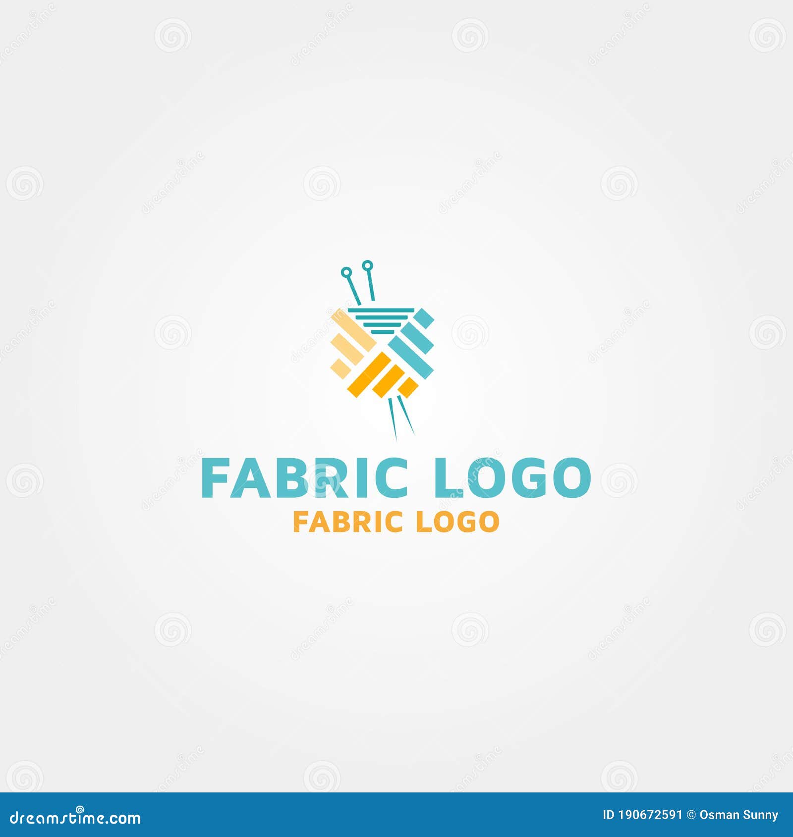 Modern Fabric Vector Logo Design Template Idea Stock Vector