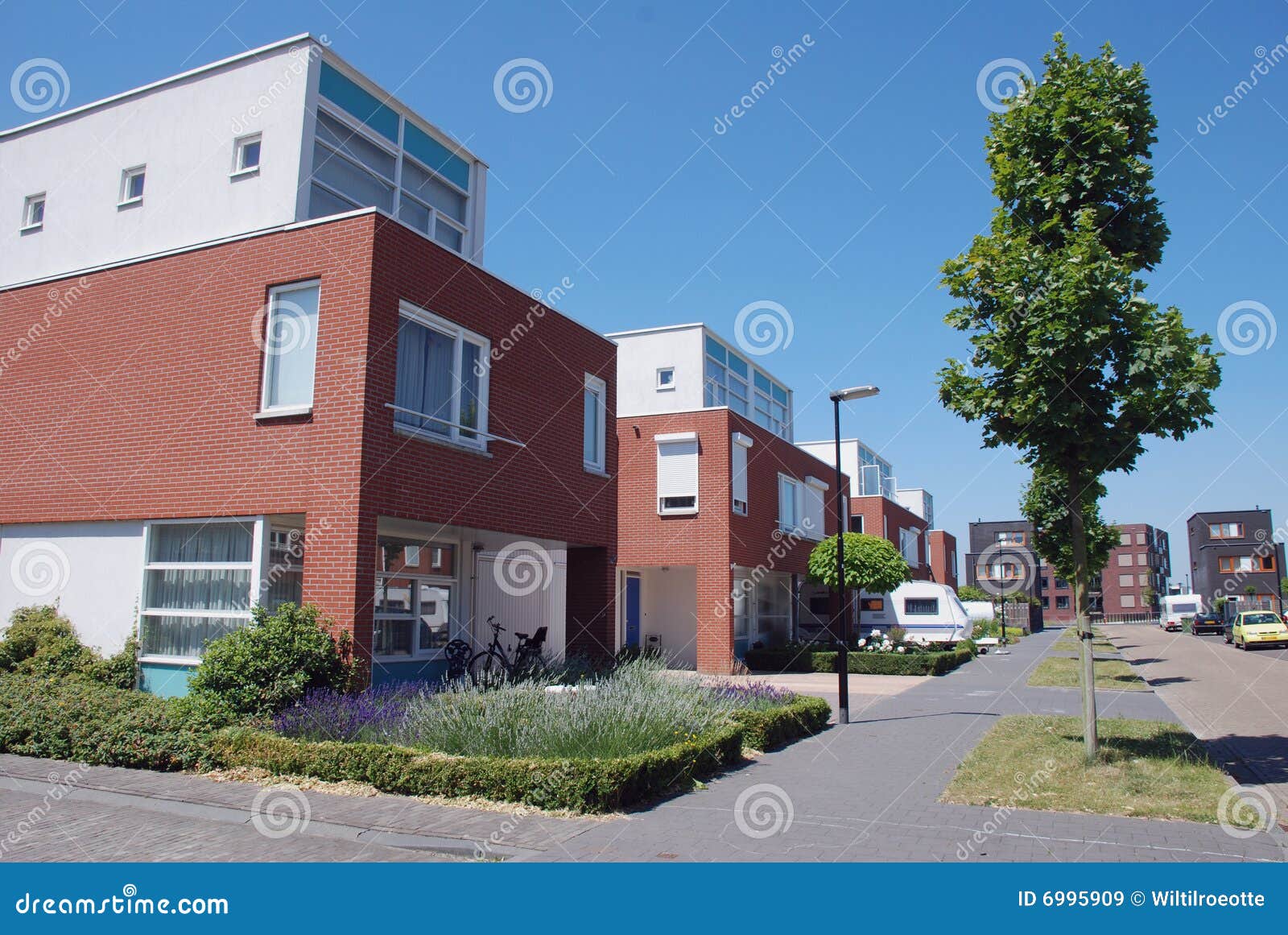 Modern family homes stock image. Image of building