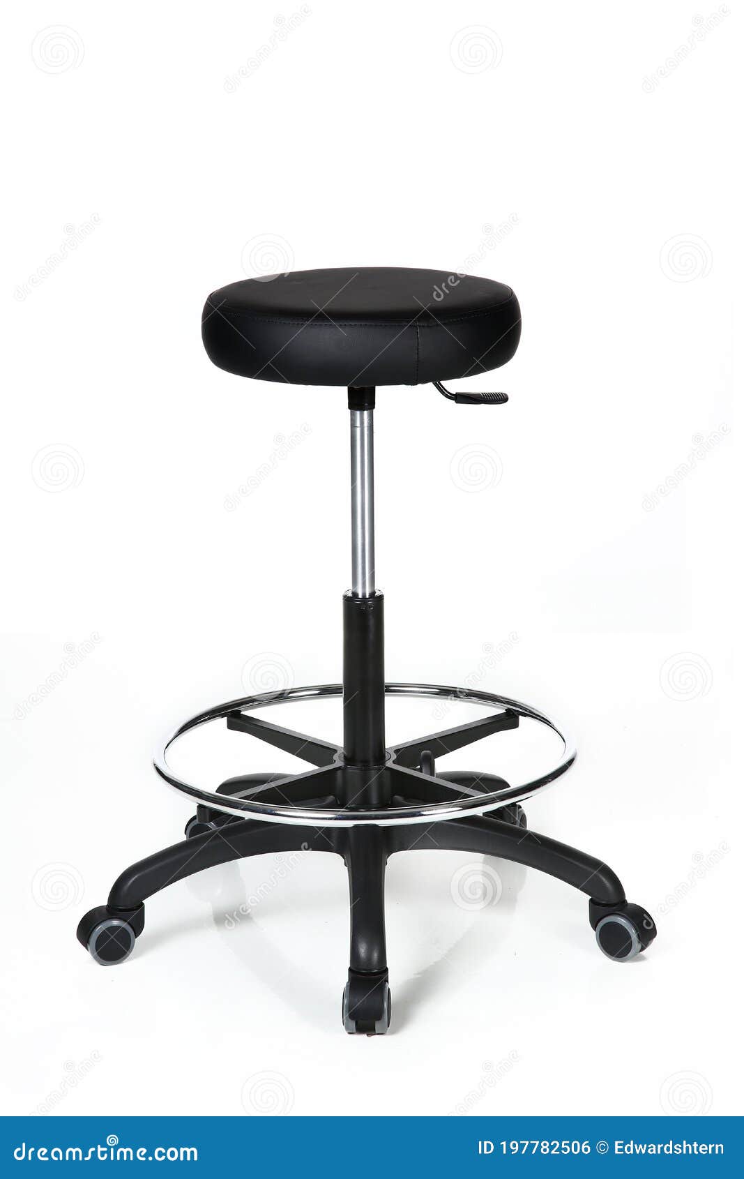 A Modern, Fancy Office Stool with Wheels Stock Photo - Image of rest