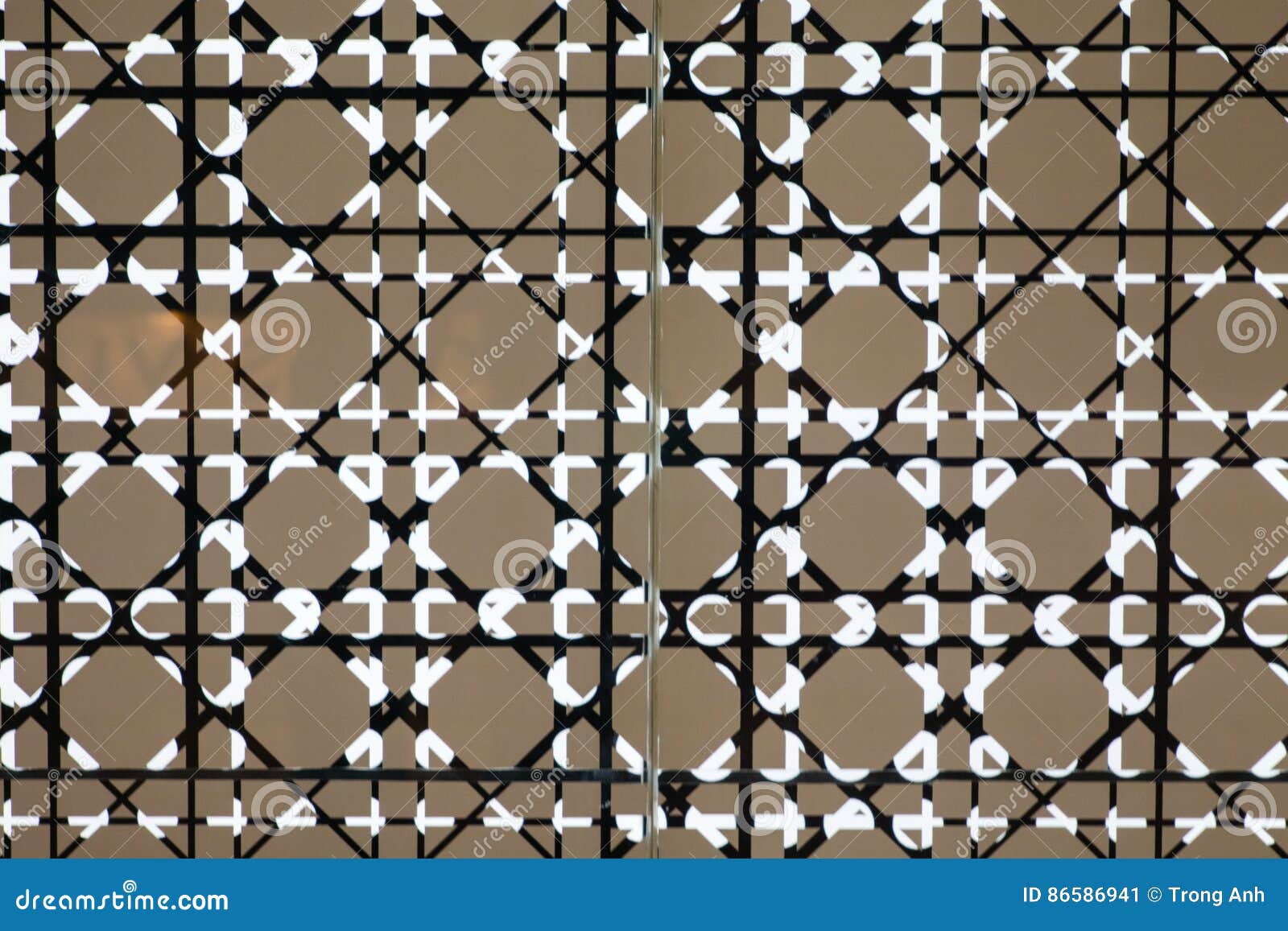 The Modern Fashion Pattern on Glass Store Facade Stock Illustration