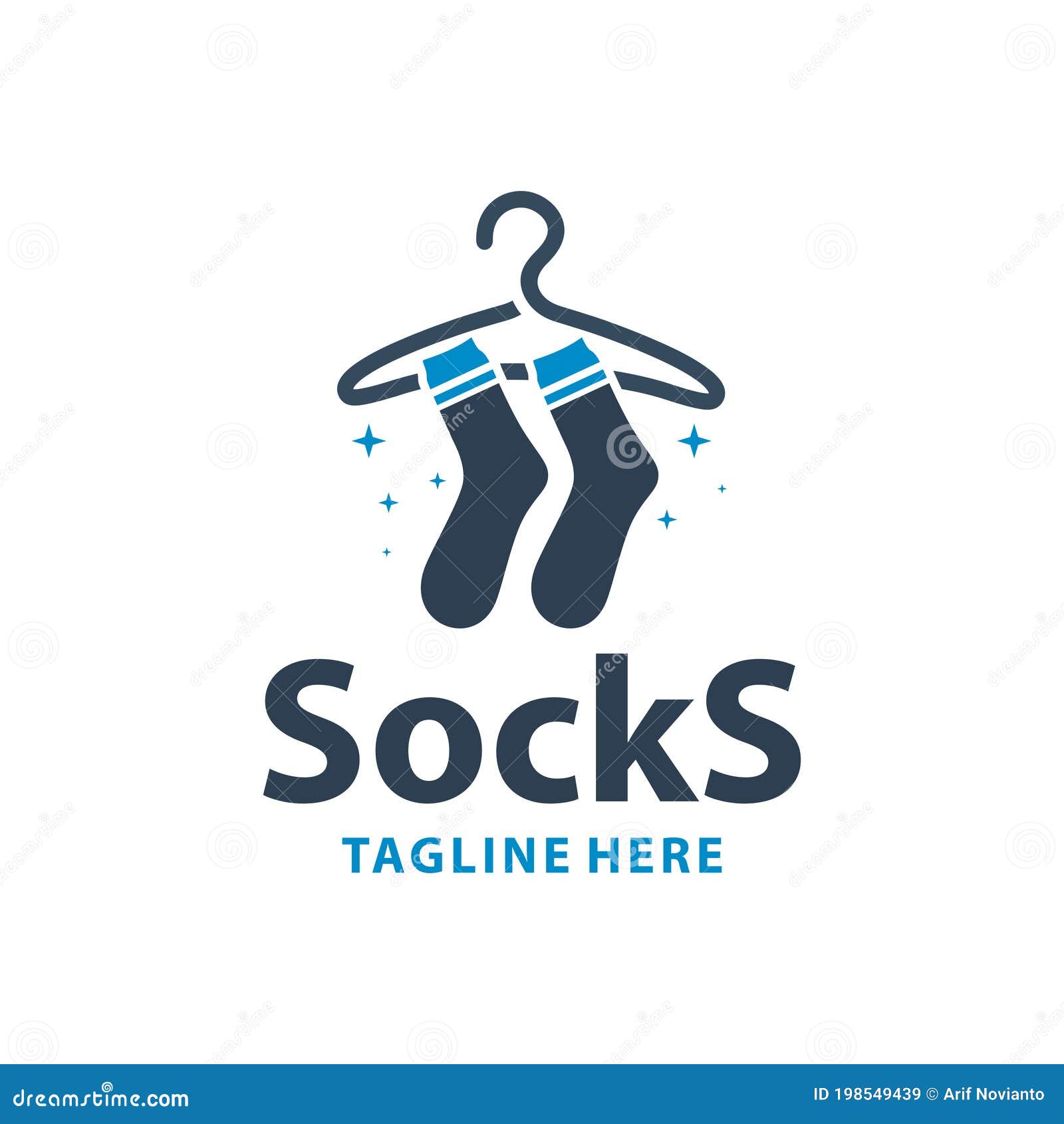 Modern fashion sock logo stock vector. Illustration of logo - 198549439