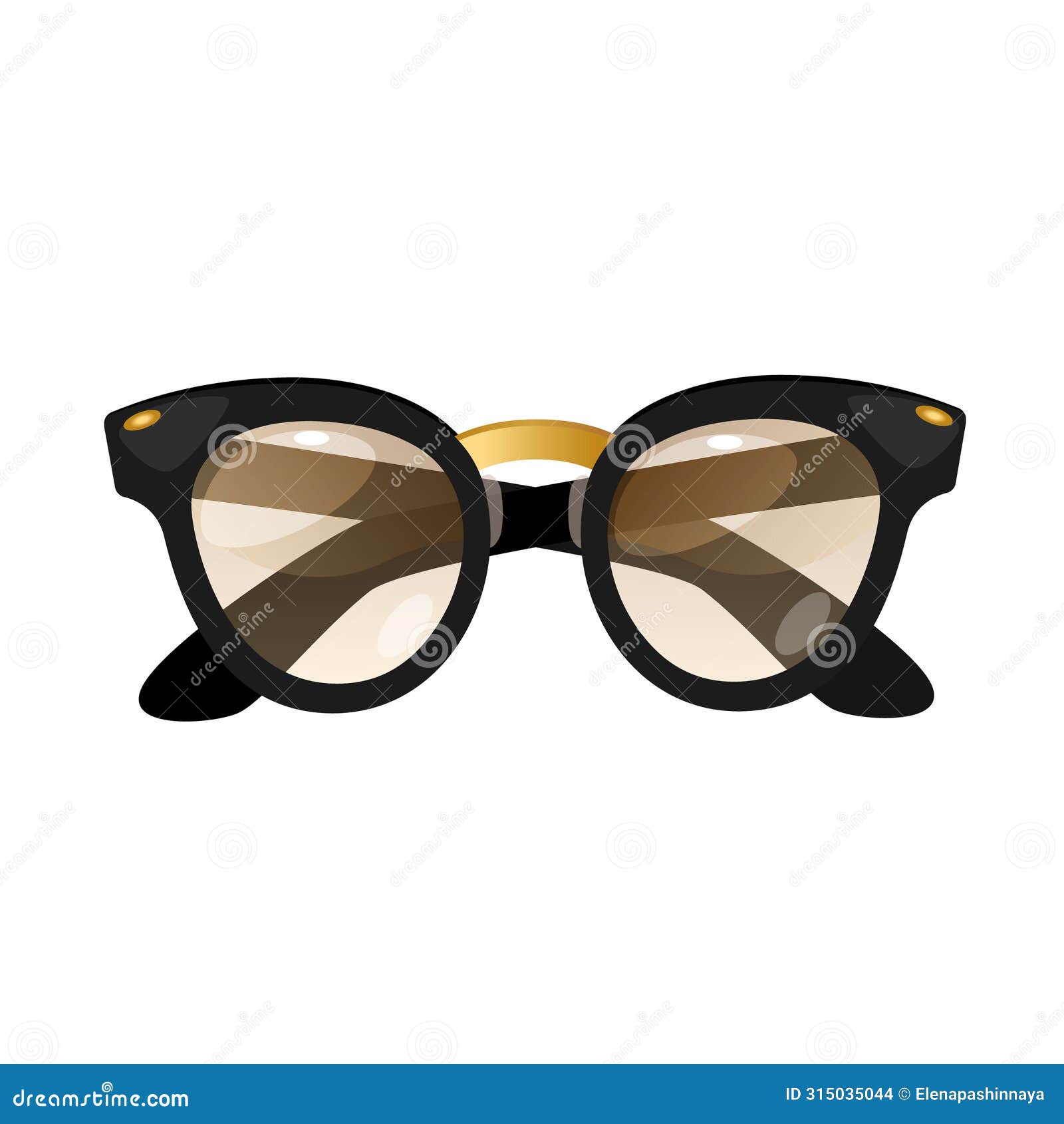 modern fashionable sunglasses  on white background