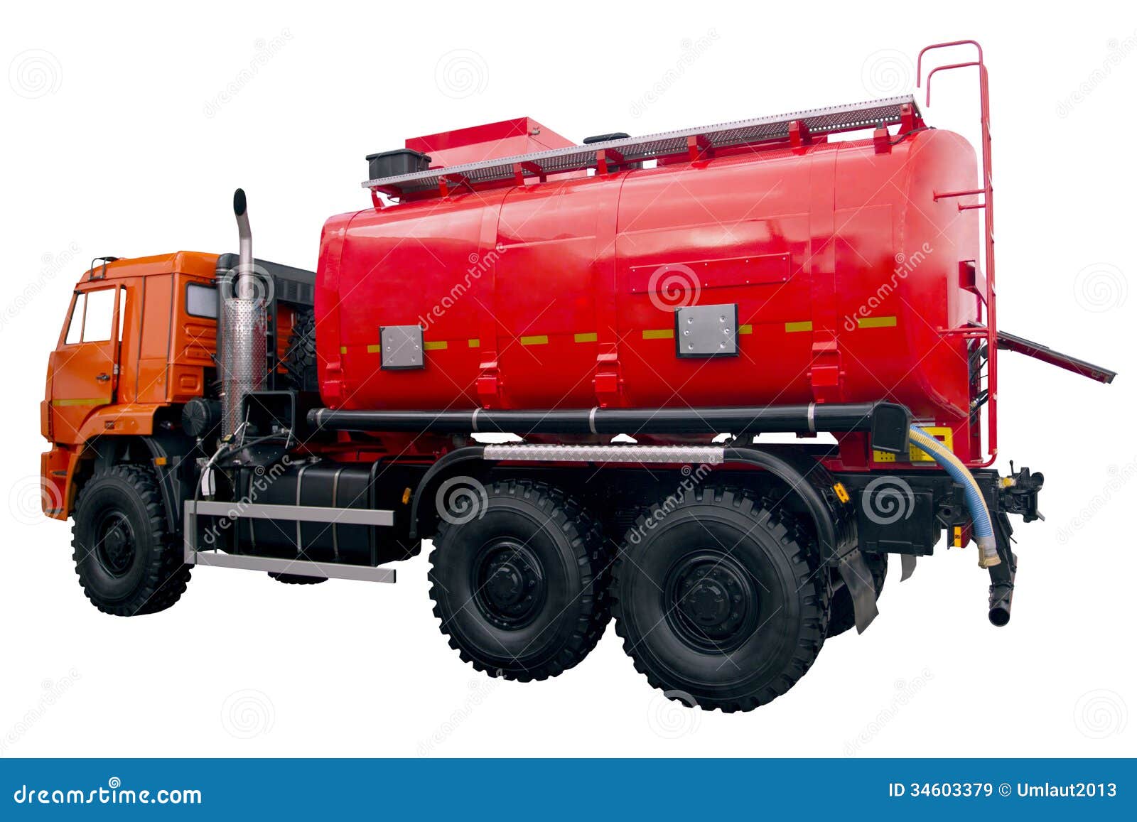Modern Fire Truck with an Orange Cab Stock Image Image of fire