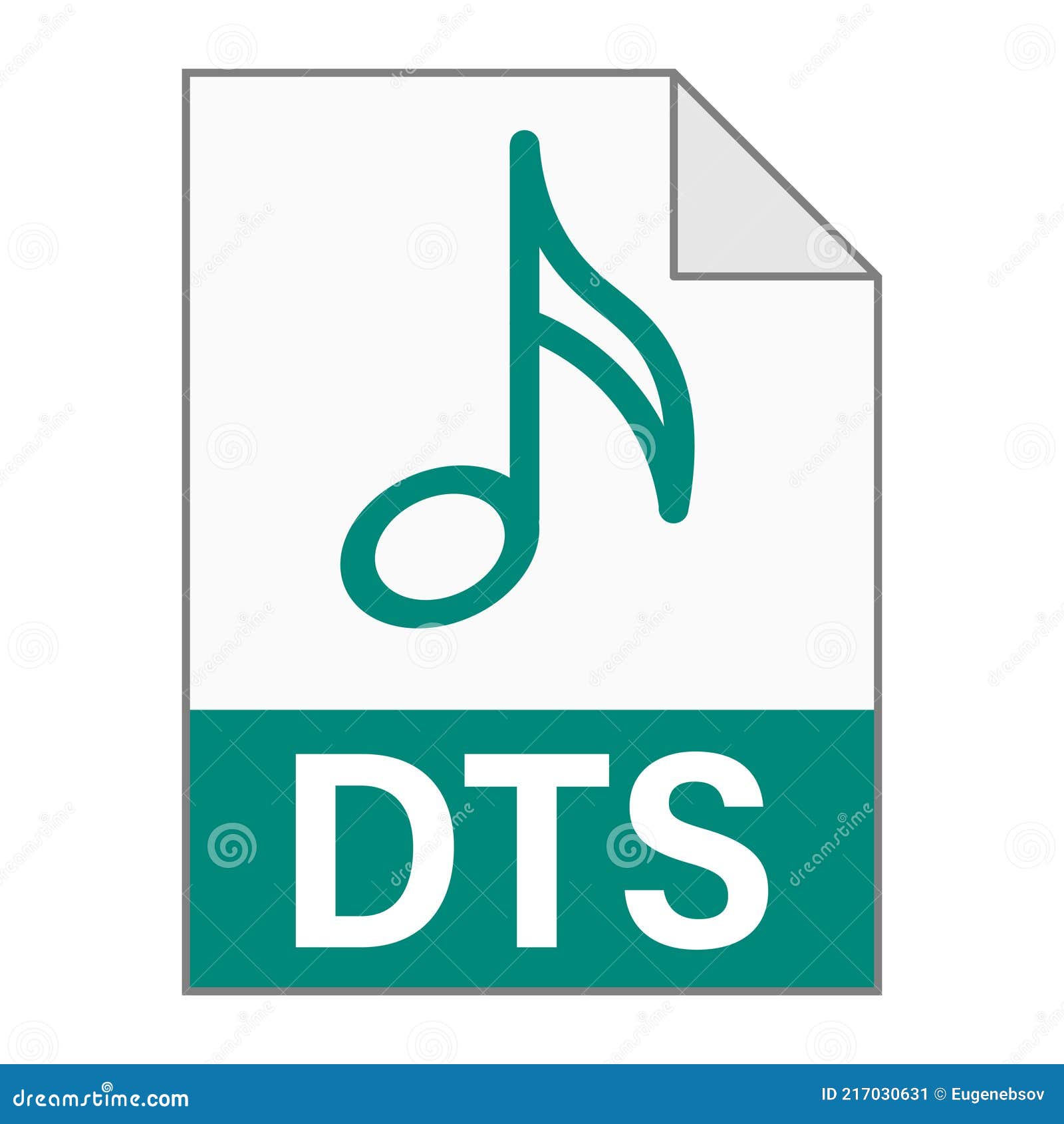 modern flat  of dts file icon for web