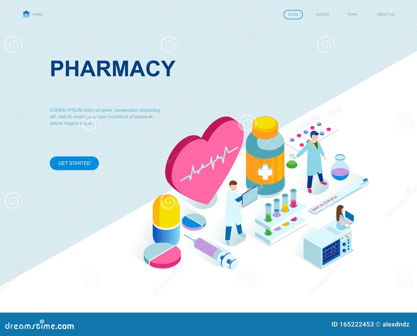 Modern Flat Design Isometric Concept of Pharmacist in Pharmacy ...