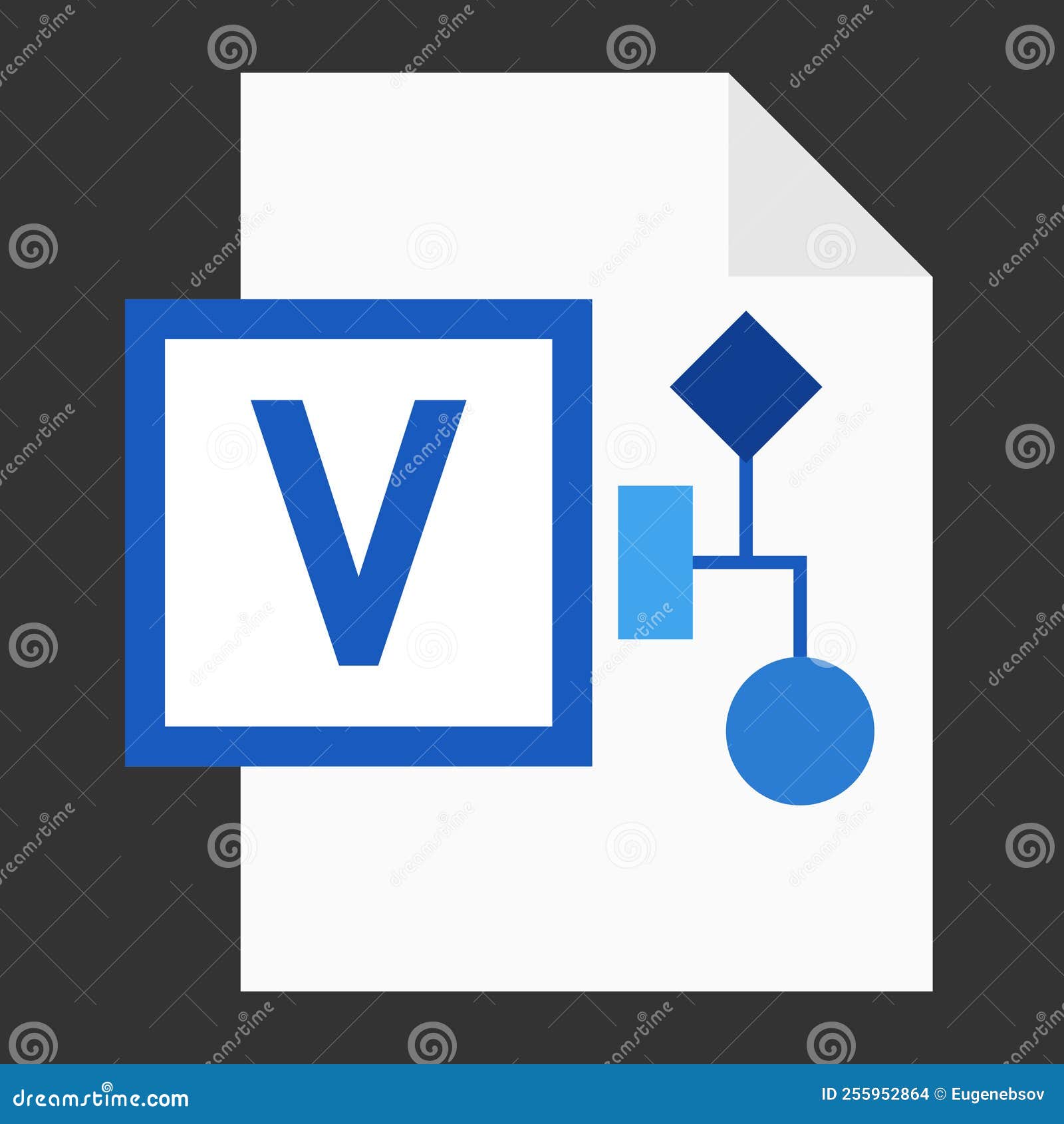 modern flat  of logo vsd visio drawing file icon