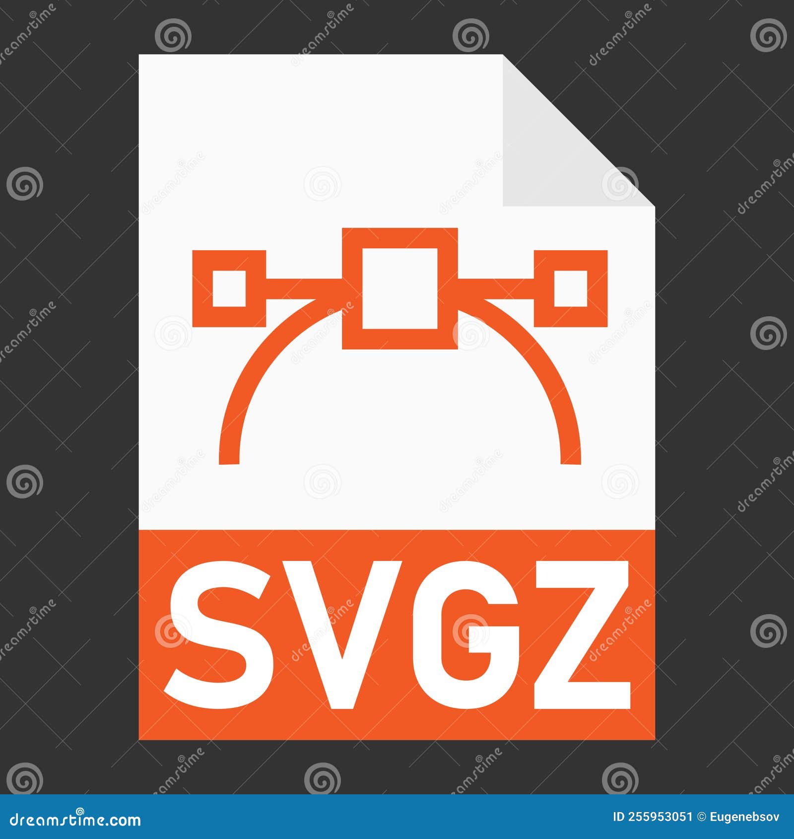 modern flat  of svgz file icon for web