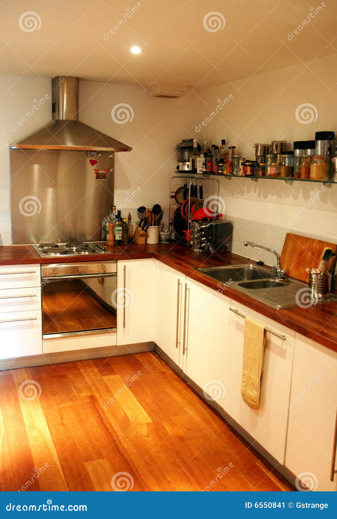 Modern Flat Kitchen stock image. Image of stylish, urban 6550841