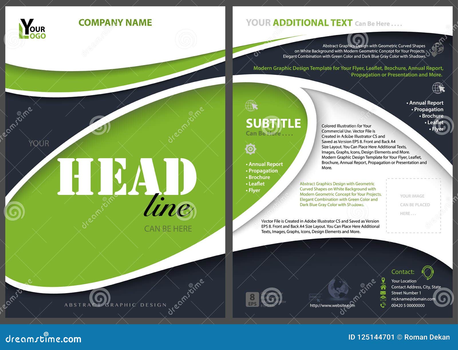 Modern Flyer Template With Abstract Shapes Stock Vector Illustration Of Background Layout