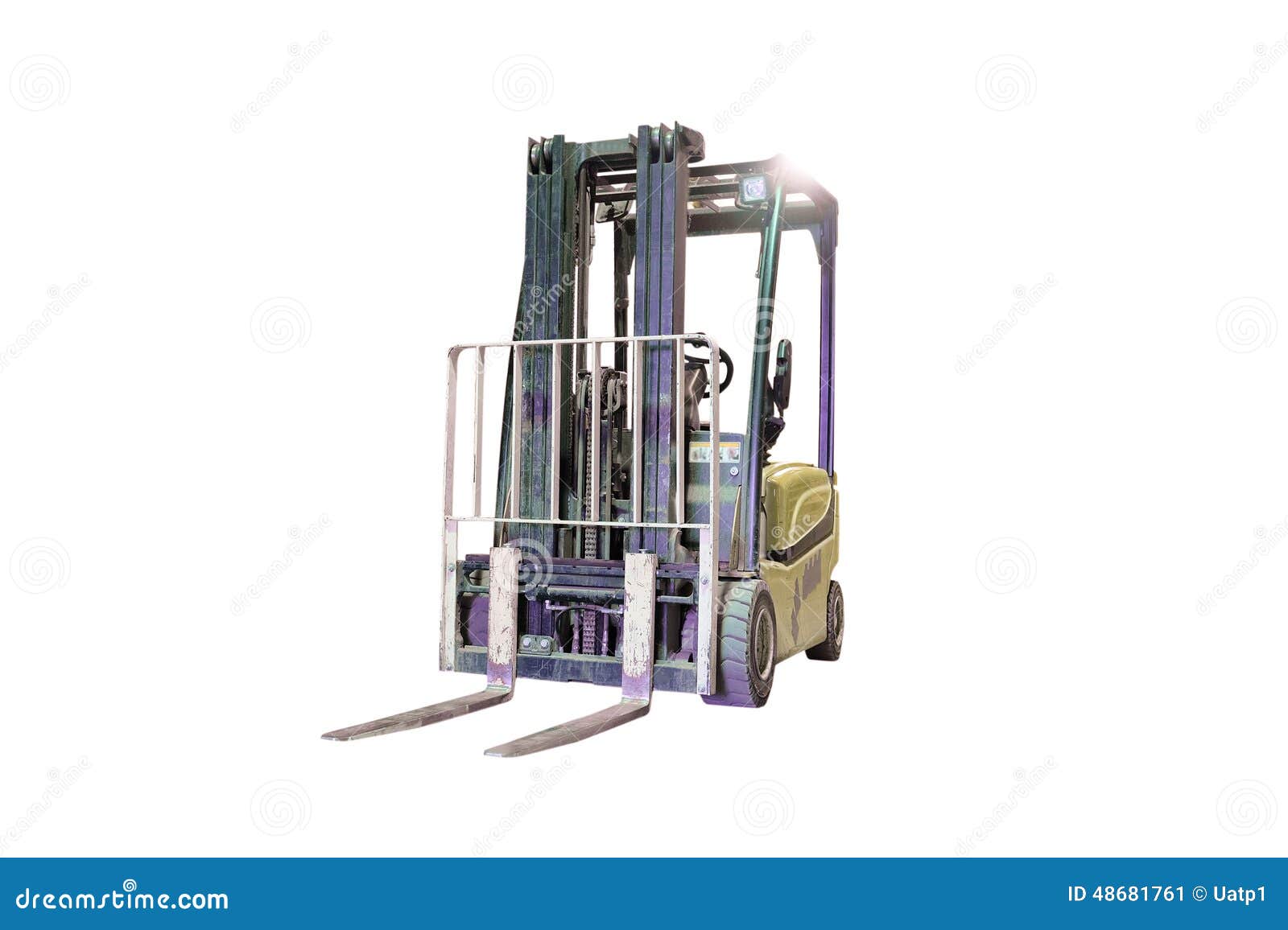 Modern forklift stock image. Image of carrier, business 48681761