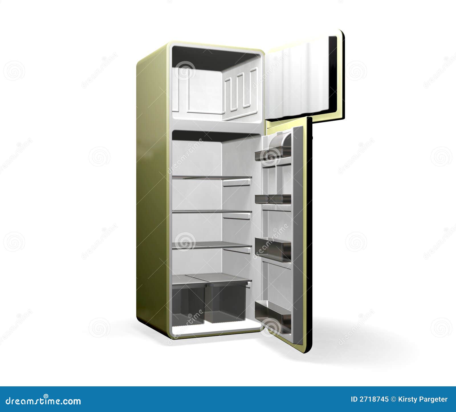Modern Fridge stock illustration. Illustration of kitchen 2718745