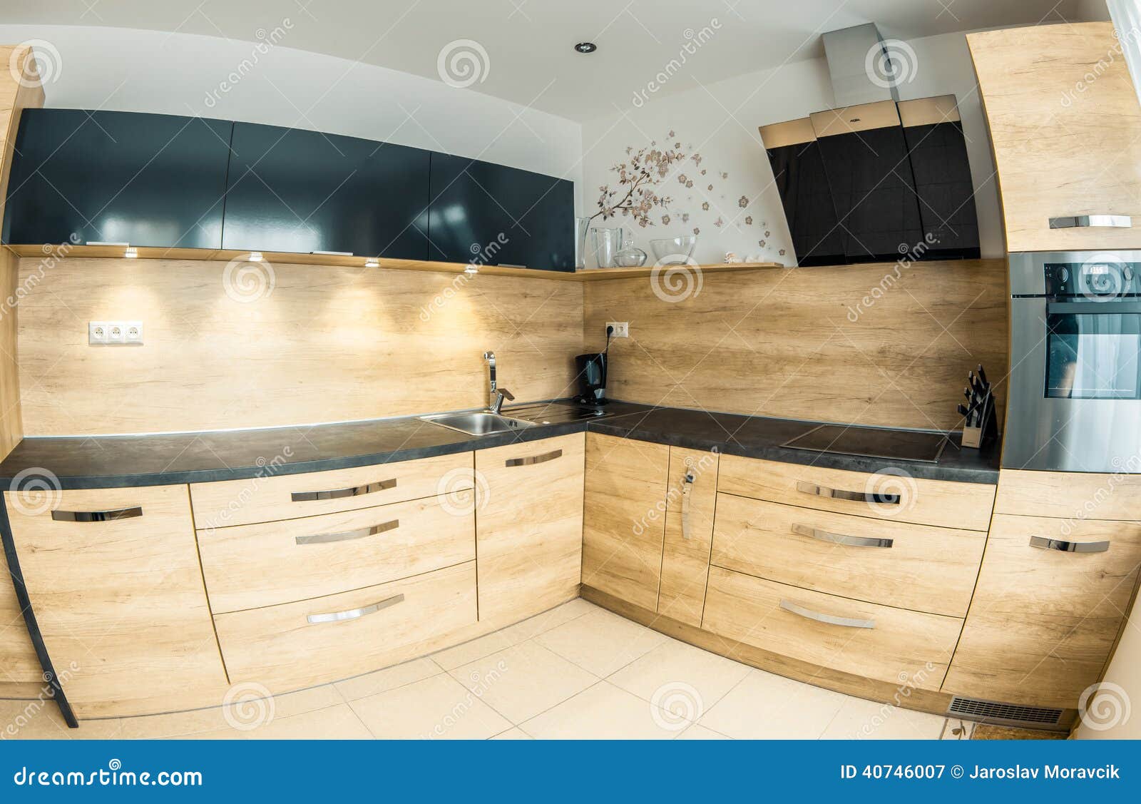 Modern Furniture in the Kitchen Stock Image Image of brown