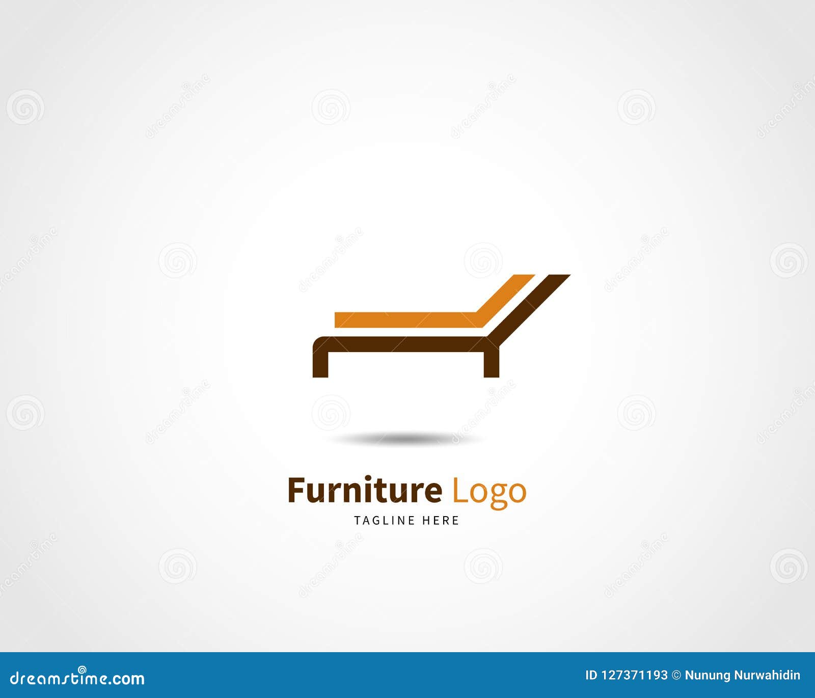 Modern Furniture Logo Design Template Vector Illustration Stock