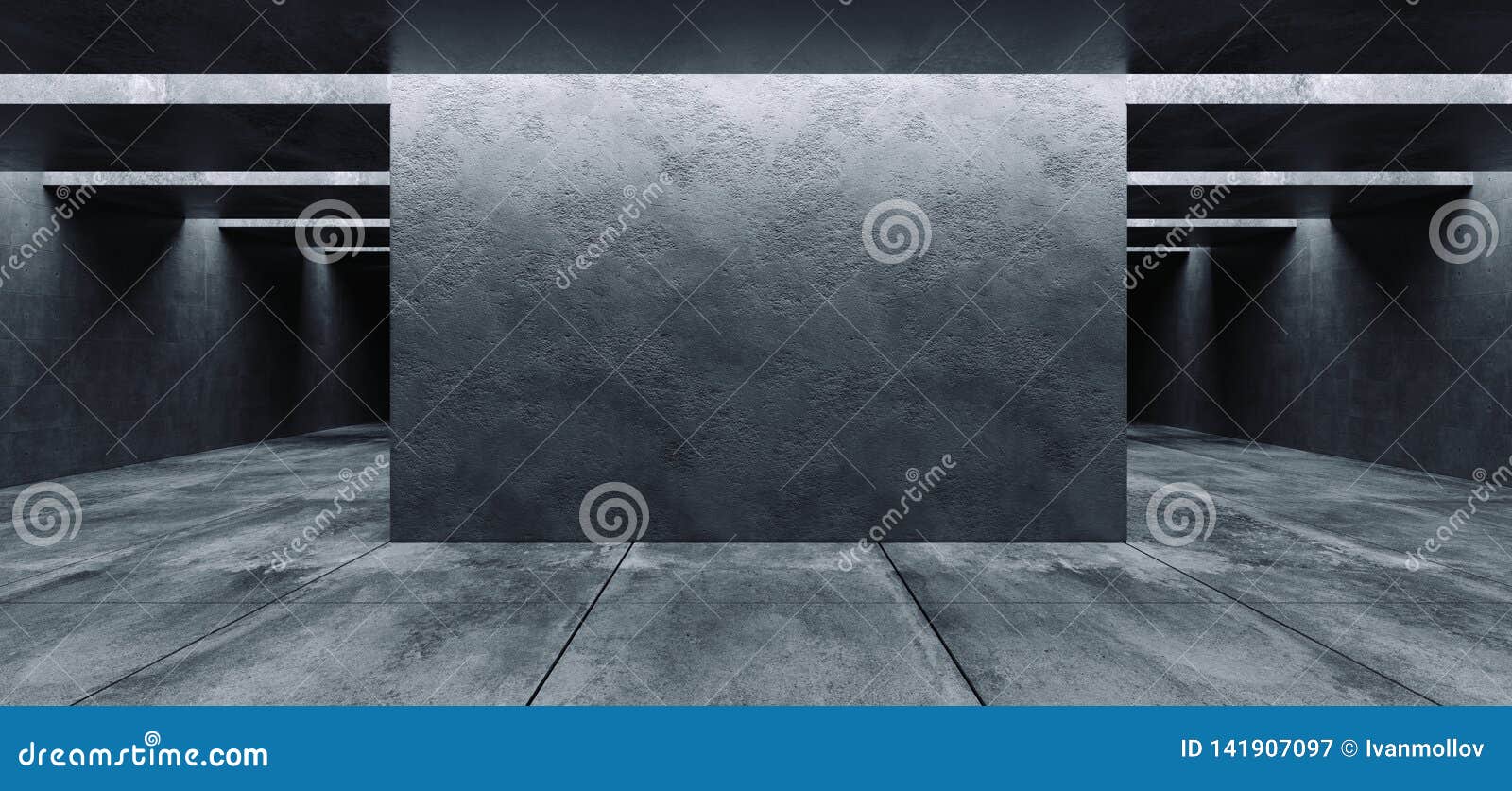 Modern Futuristic Concrete Background Grunge Empty Dark Space Garage