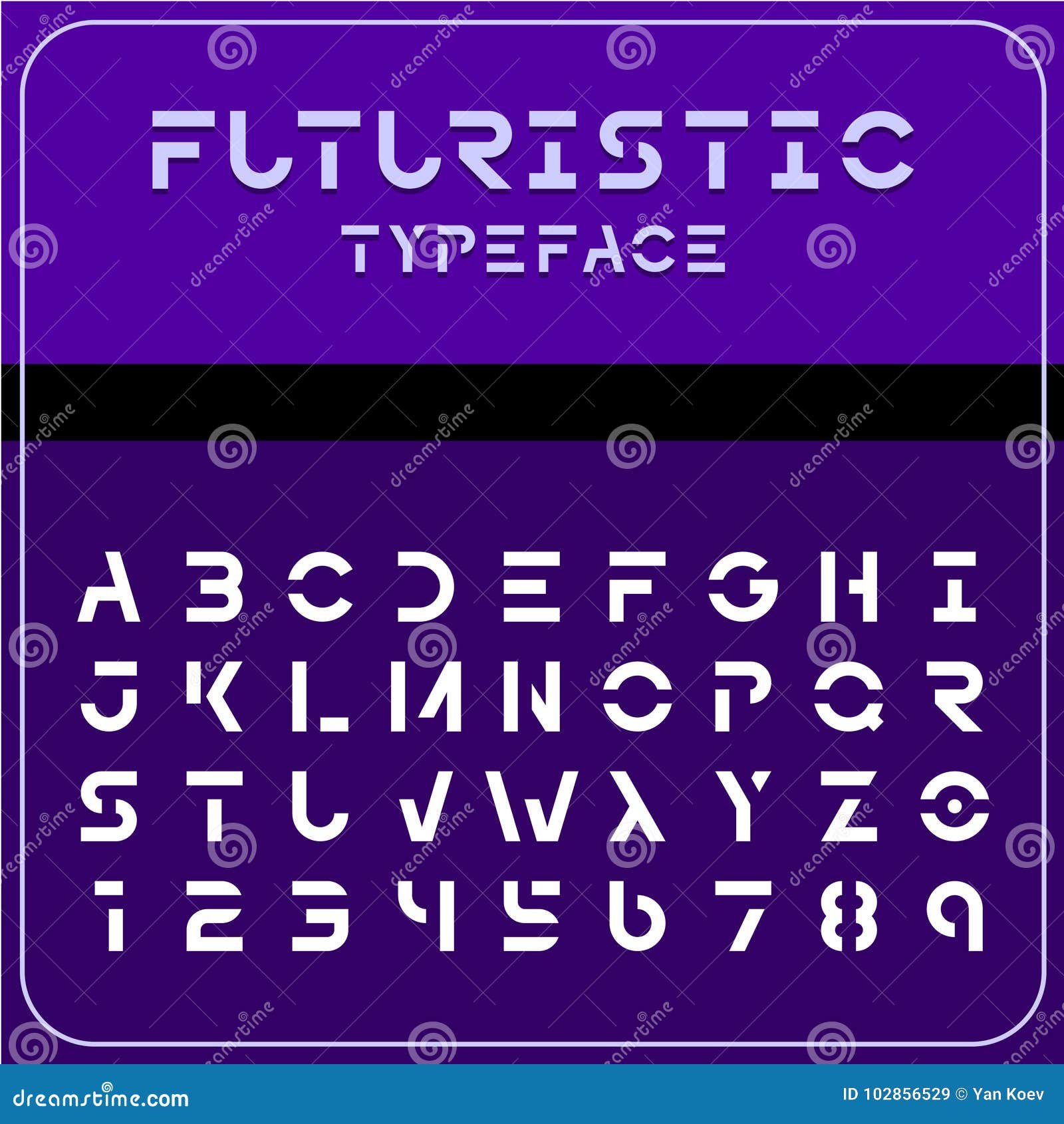 Modern Futuristic  Sci fi Font  Future  Space Text Stock 