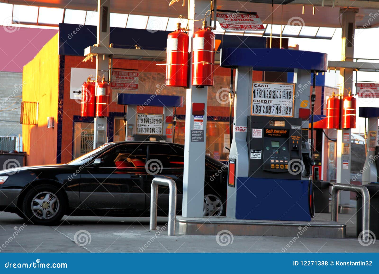 Modern gas station stock photo. Image of petroleum, empty 12271388