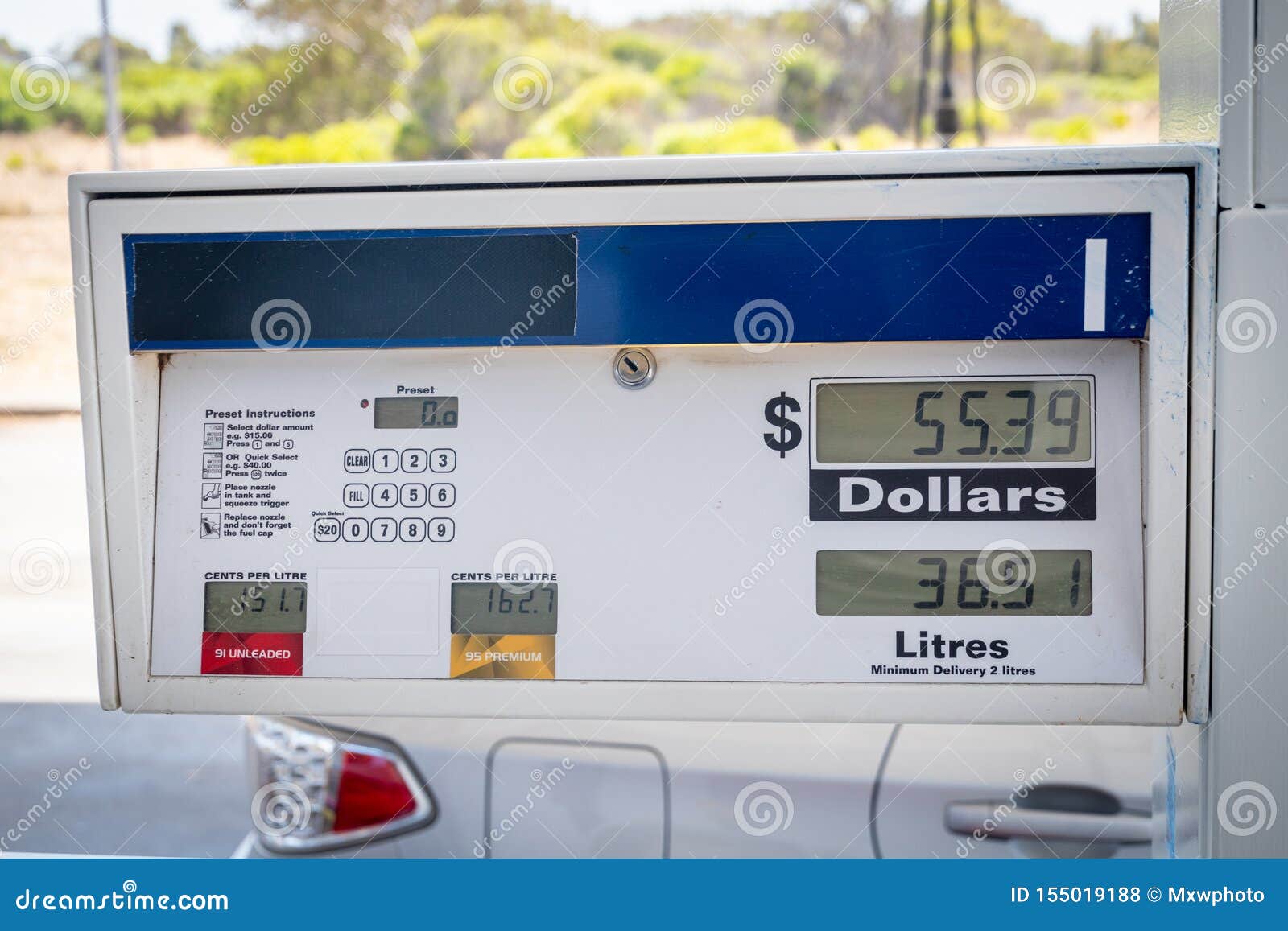 Modern Gasoline Station in Perth Western Australia Stock Photo Image