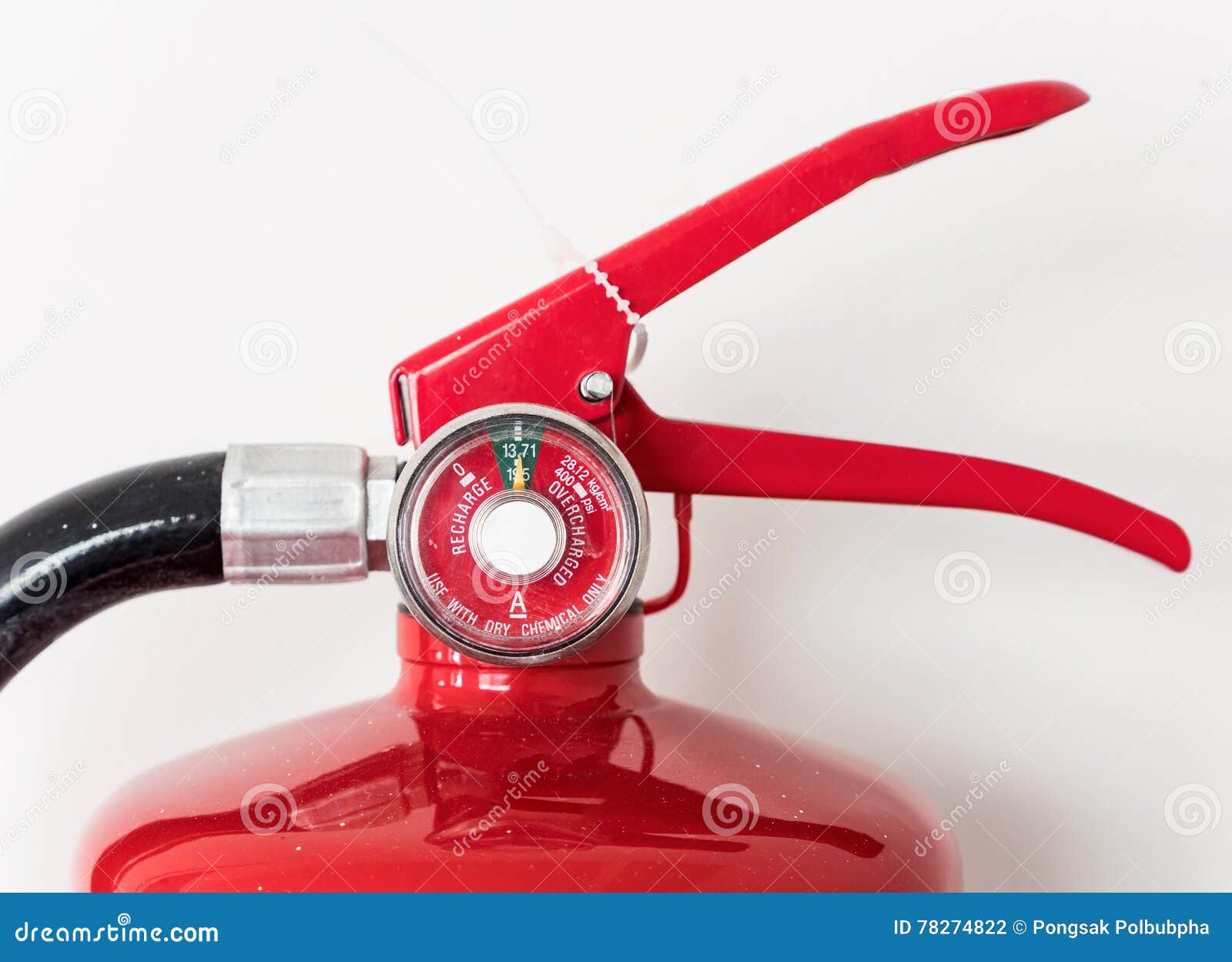 Modern Gauge of the Fire Extinguisher. Stock Photo Image of danger