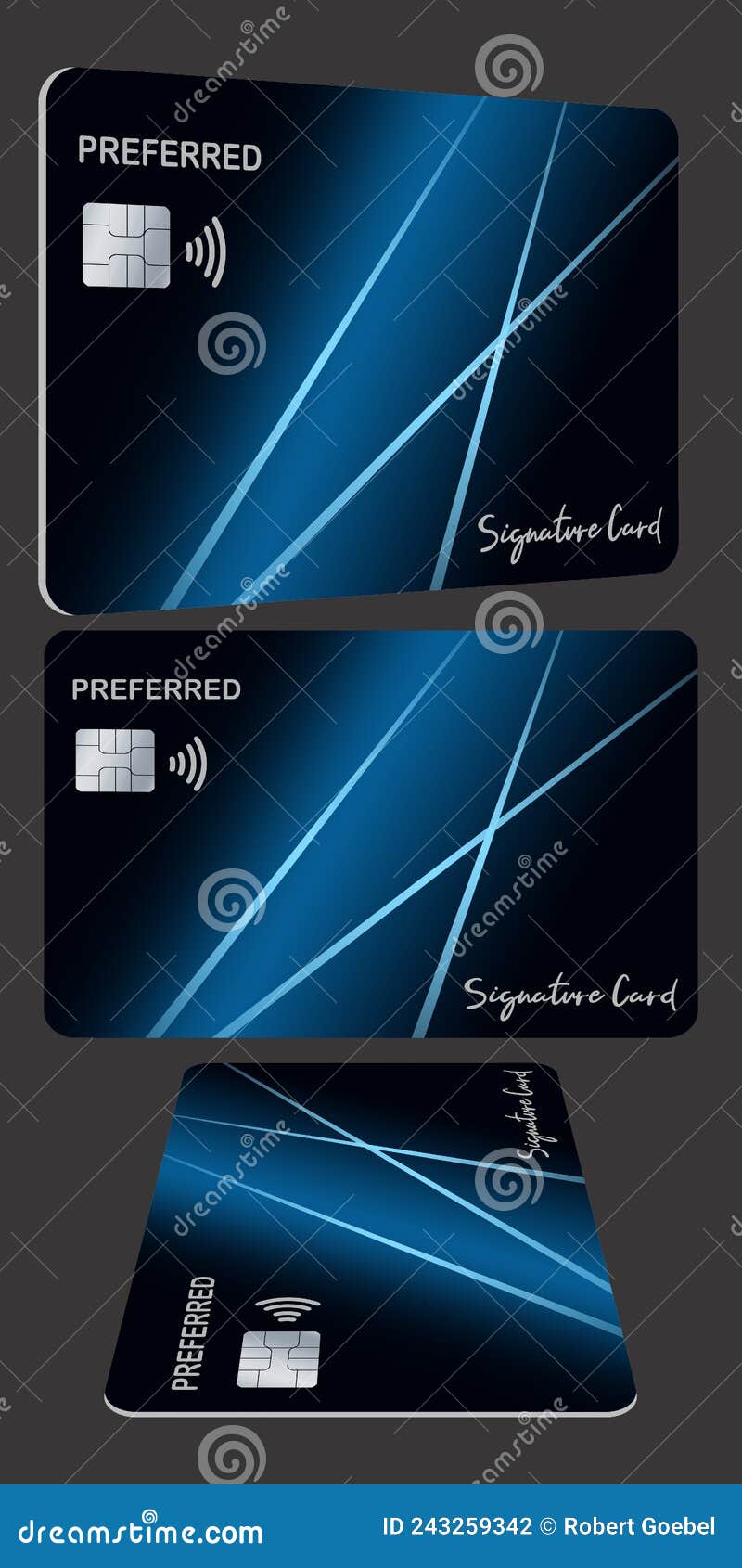 A Modern, Generic, Mock Credit Card, or Debit Card, is Labeled As a ...