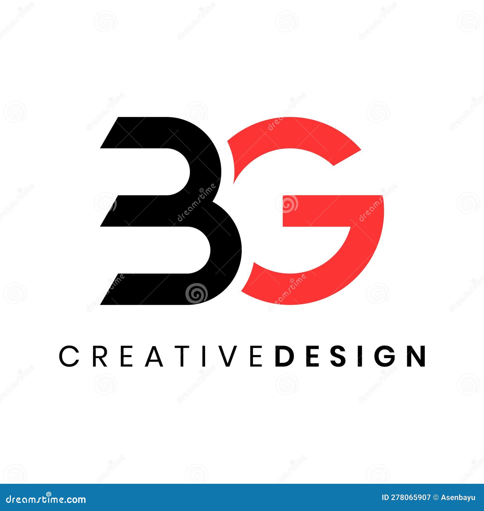 modern geometric initial bg logo   