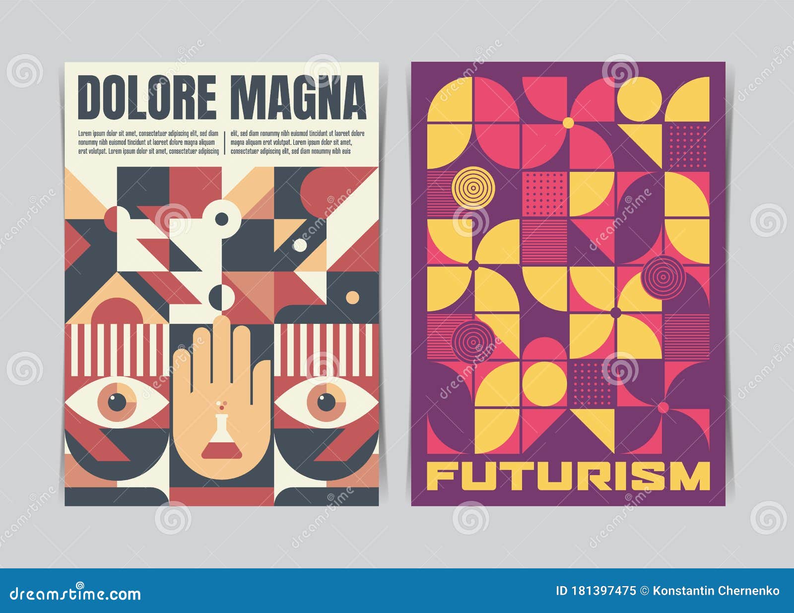 modern geometric posters template.  