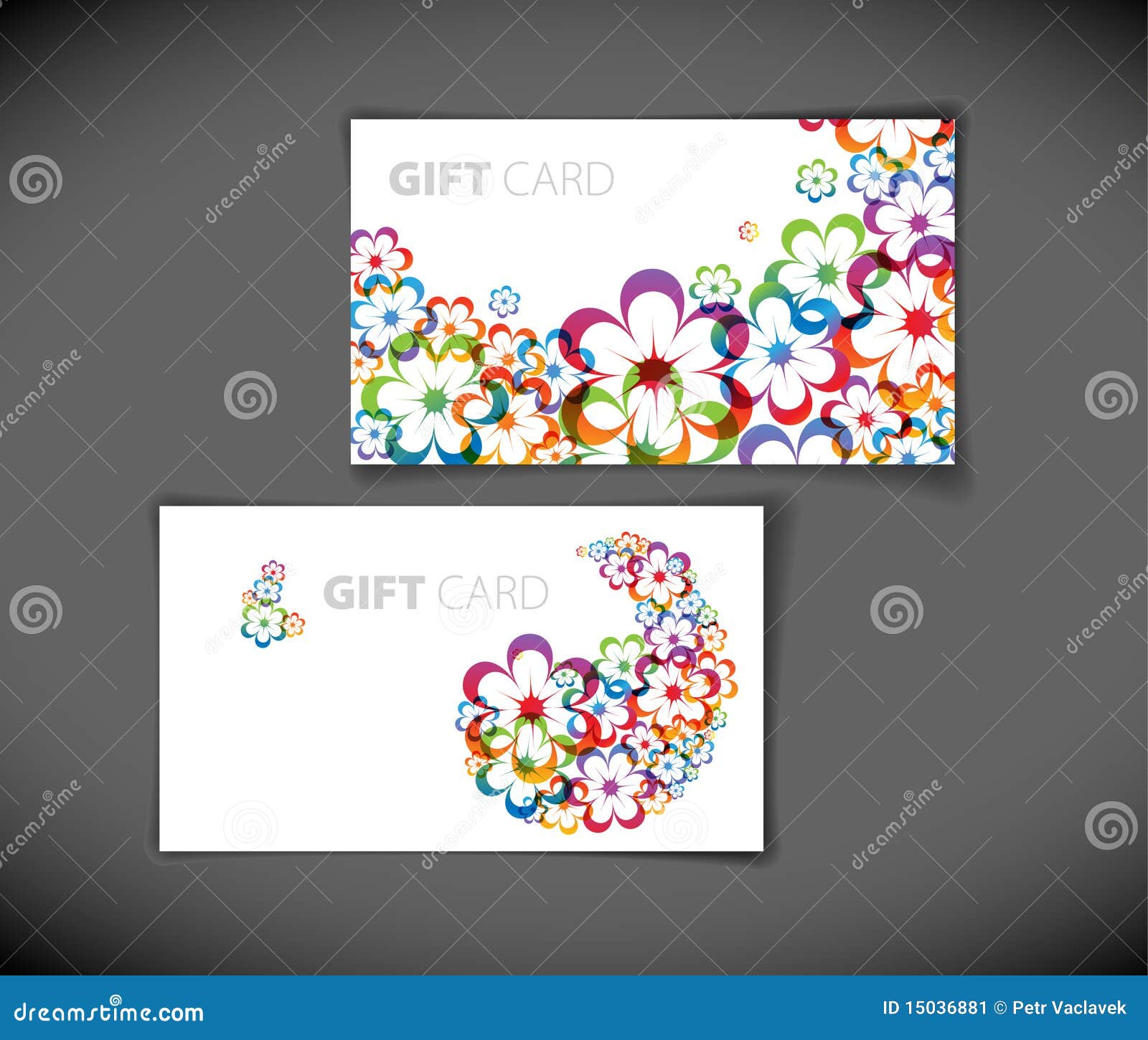 Modern gift card templates stock illustration. Illustration of address