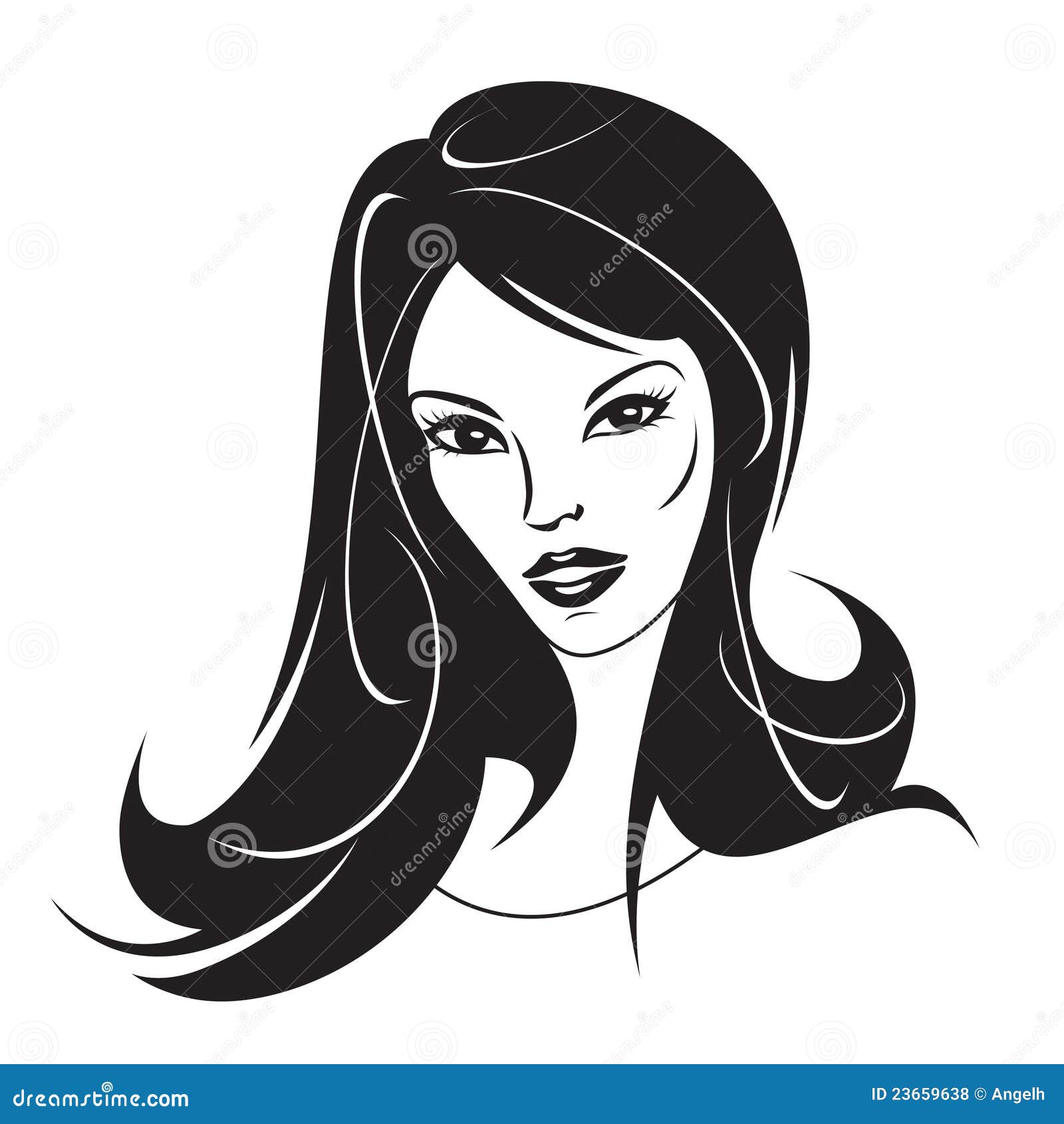 Modern Girl with a New Hairstyle Stock Vector Illustration of