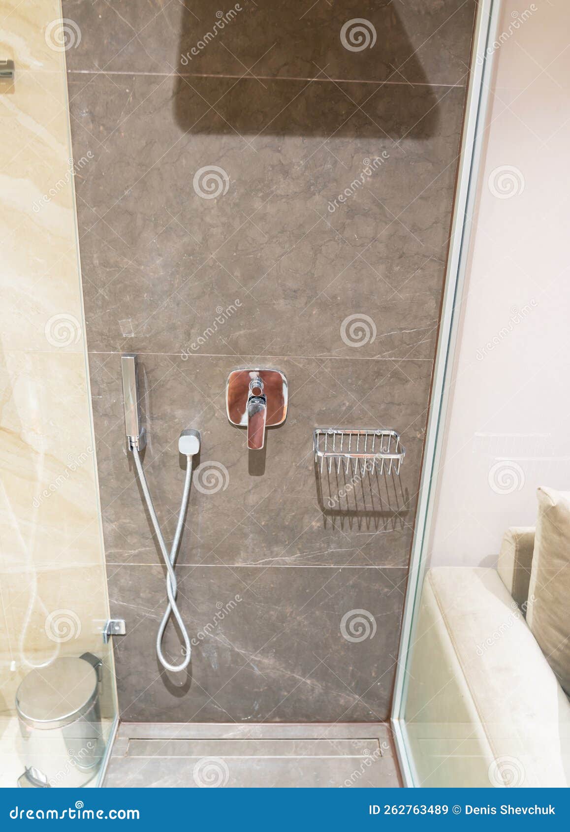 Modern Glass Shower Room Interior in Modern Hotel Stock Image Image