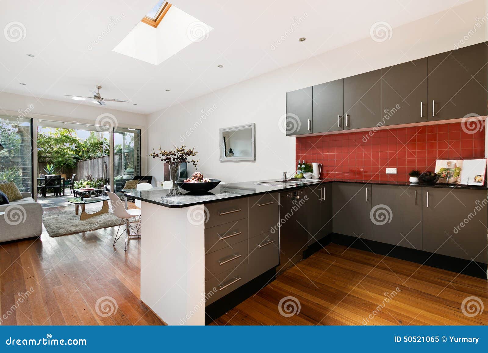 Modern Gourmet Kitchen Interior Stock Image Image of residential