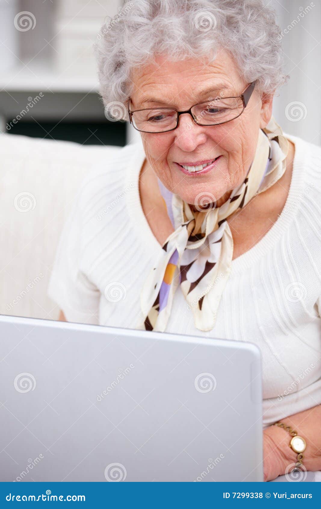 The Modern Grandma Using a Laptop Stock Photo Image of modern