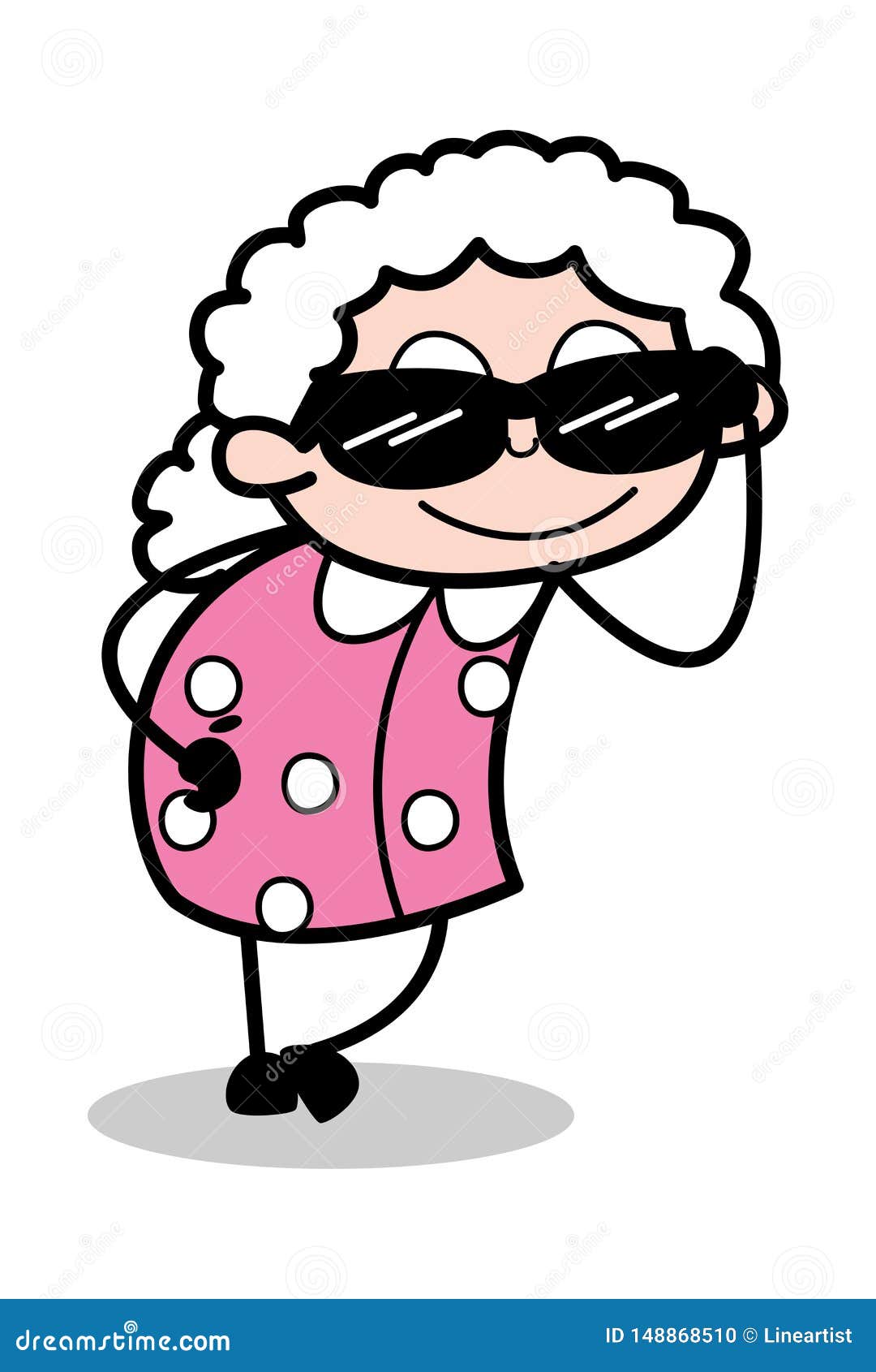 Super Granny Cartoon Vector Illustration  CartoonDealer 