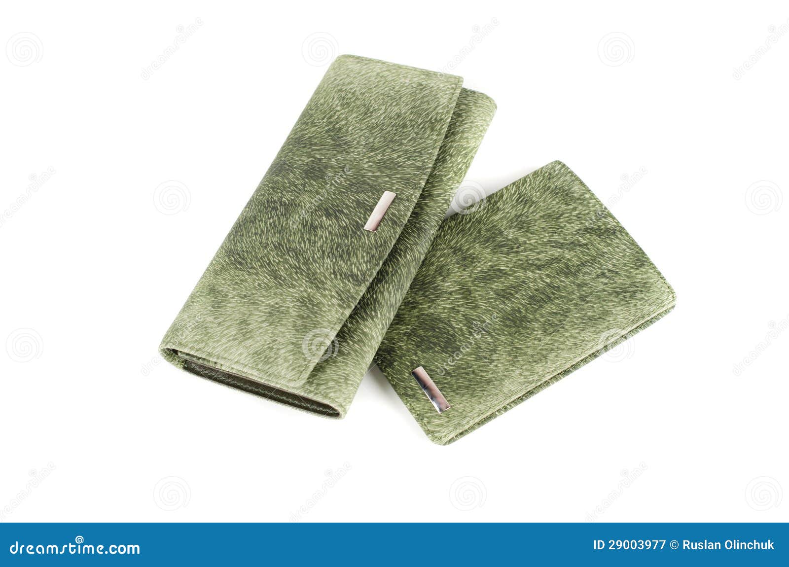 Modern Green Female Wallets Stock Image Image of cowhide, leather