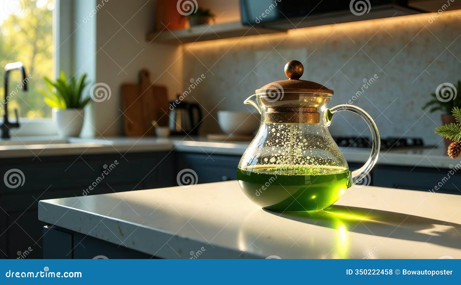 modern green tea ceremony in a sunny nordic kitchen festive holiday inspiration for a cozy home