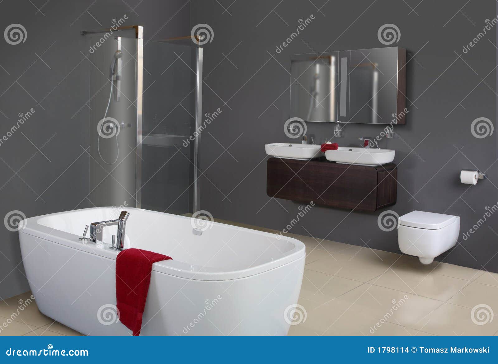 modern grey bathroom