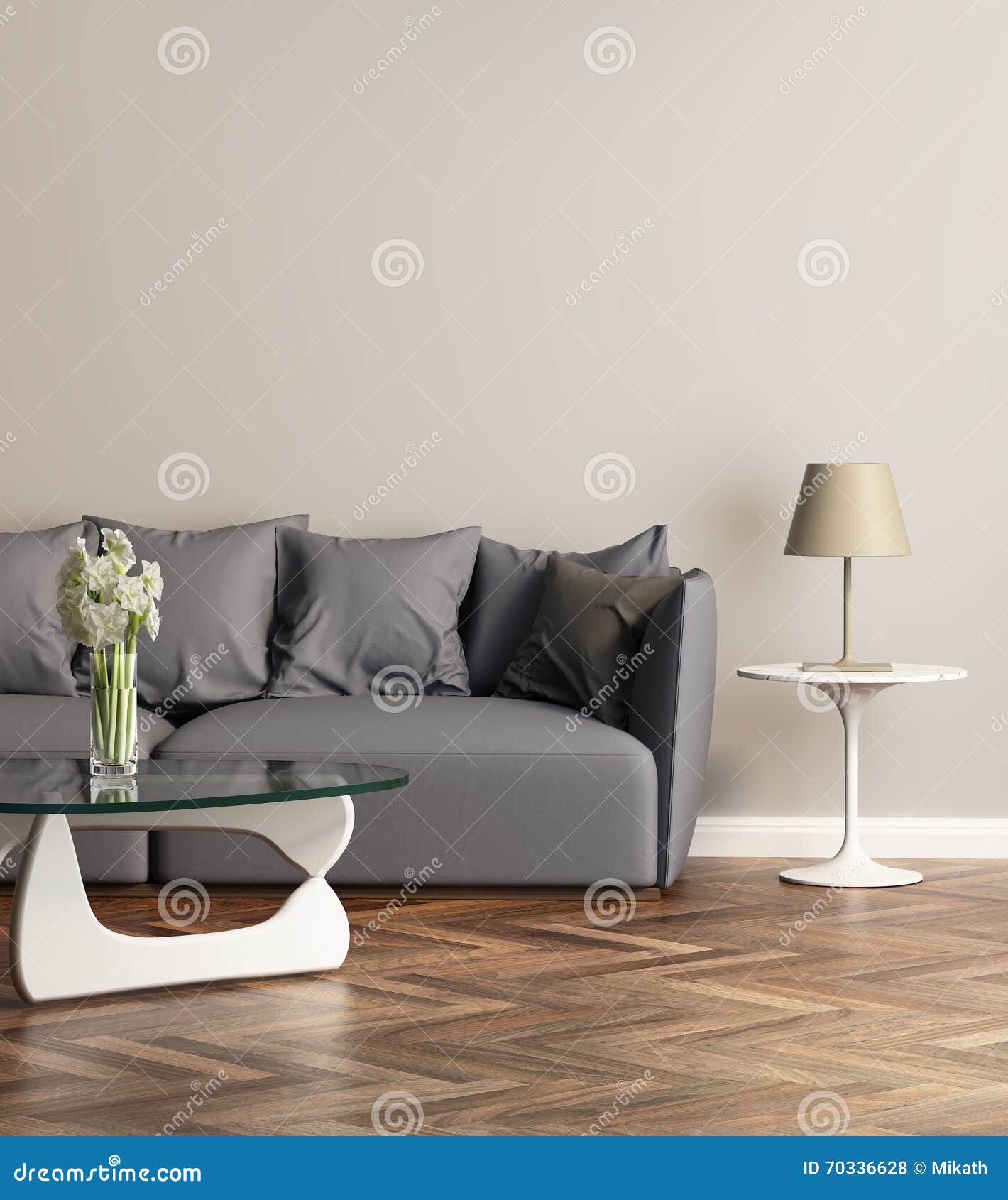 Modern Grey Sofa in a Contemprary Living Room Stock Photo Image of