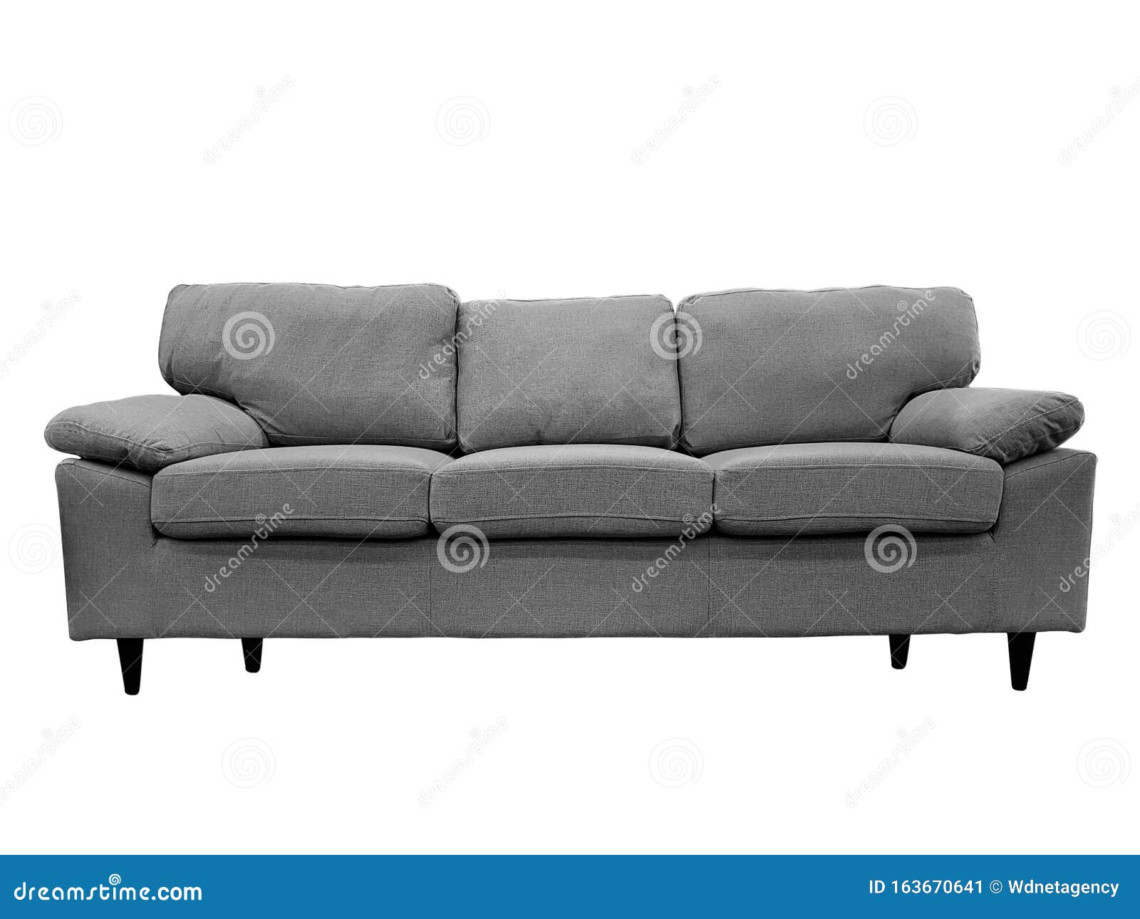 Modern grey sofa stock image. Image of furnishing, clipping 163670641