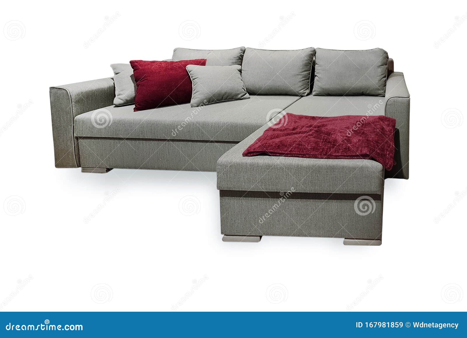 Modern grey sofa stock image. Image of closeup, relax 167981859