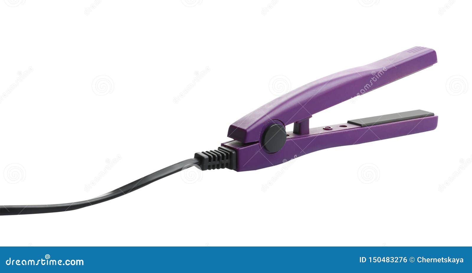 Modern Hair Iron for Straightening on White Stock Photo Image of iron, straight 150483276