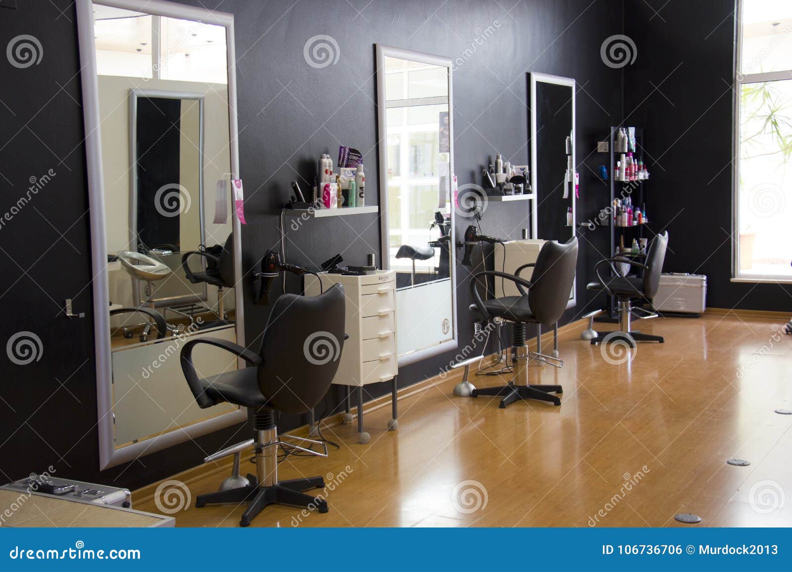 Modern hair salon editorial photo. Image of comfortable - 106736706