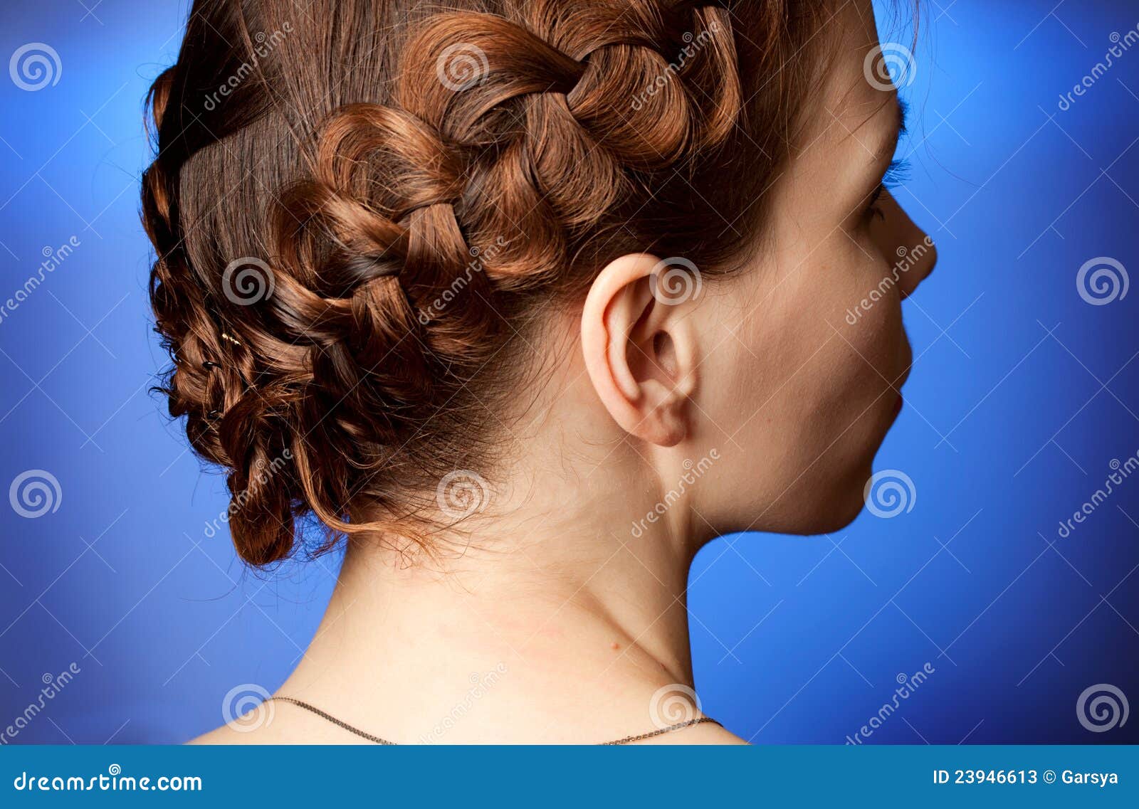 Modern hairdo stock image. Image of blue, female, modern 23946613