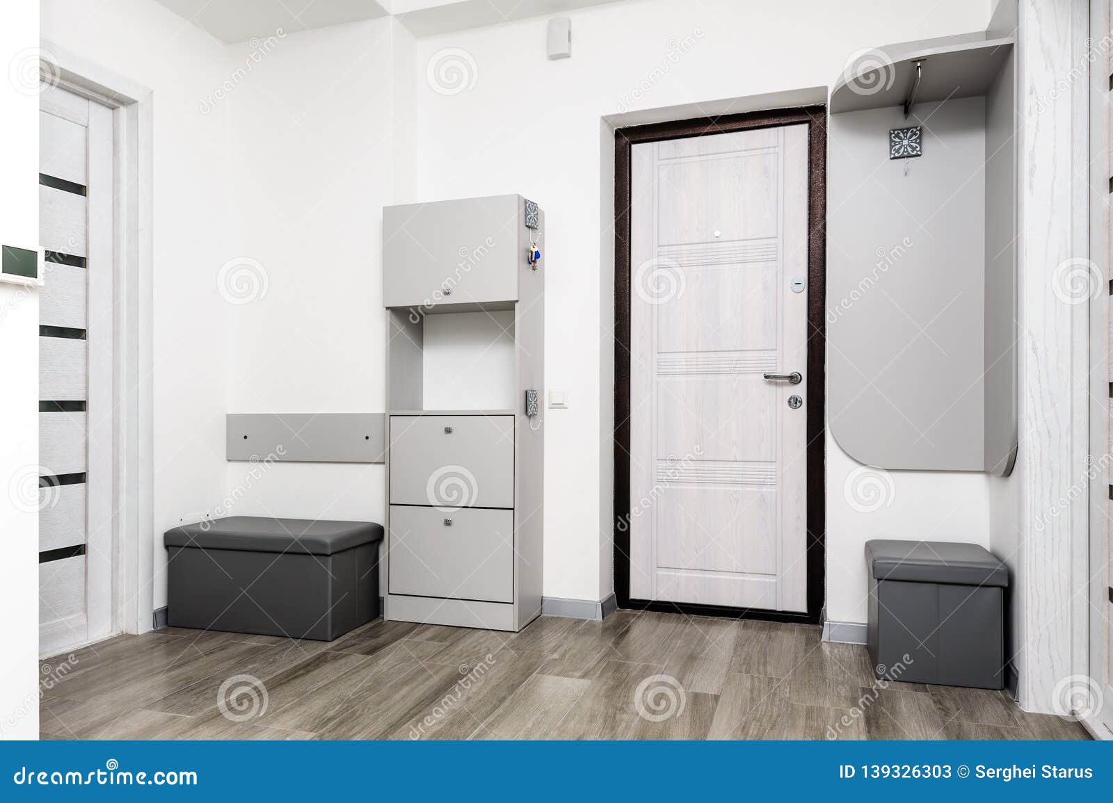 Modern Brand New Hallway Interior Stock Image Image Of