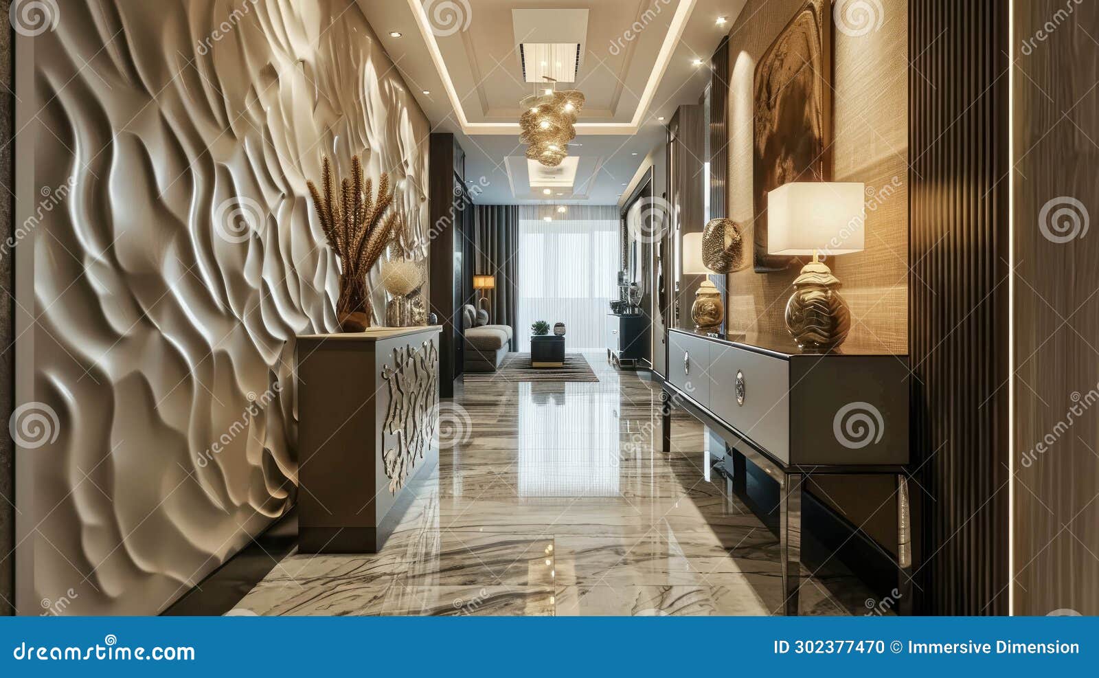 Modern Hallway Wall with Decor Ideas. Luxury and Modern Hallway Home