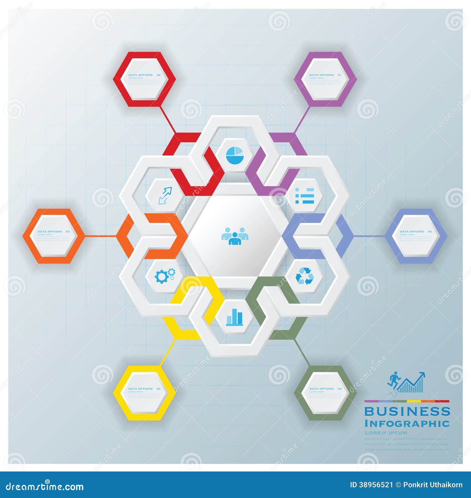 Modern Hexagon Business Infographic Stock Vector Illustration of