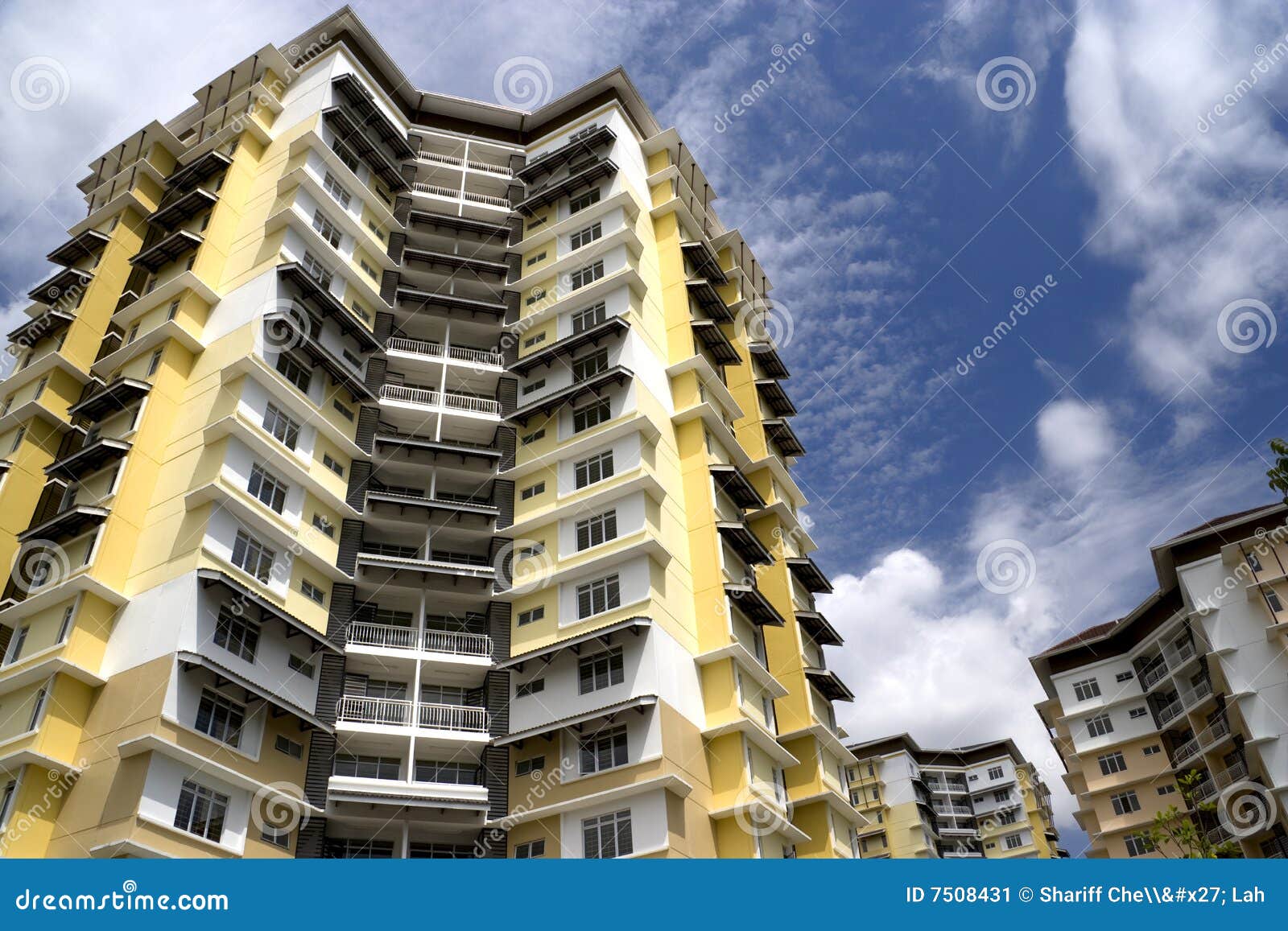 Modern HiRise Apartments stock image. Image of condominiums 7508431